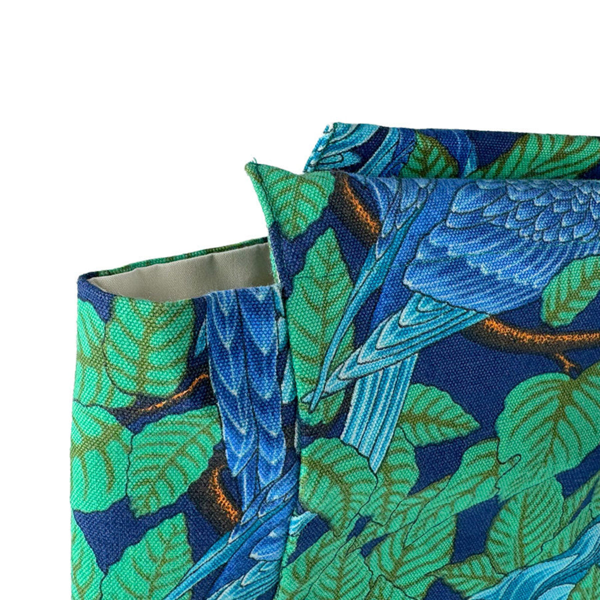 Hermes Blue Green Canvas Tote Bag (Pre-Owned)