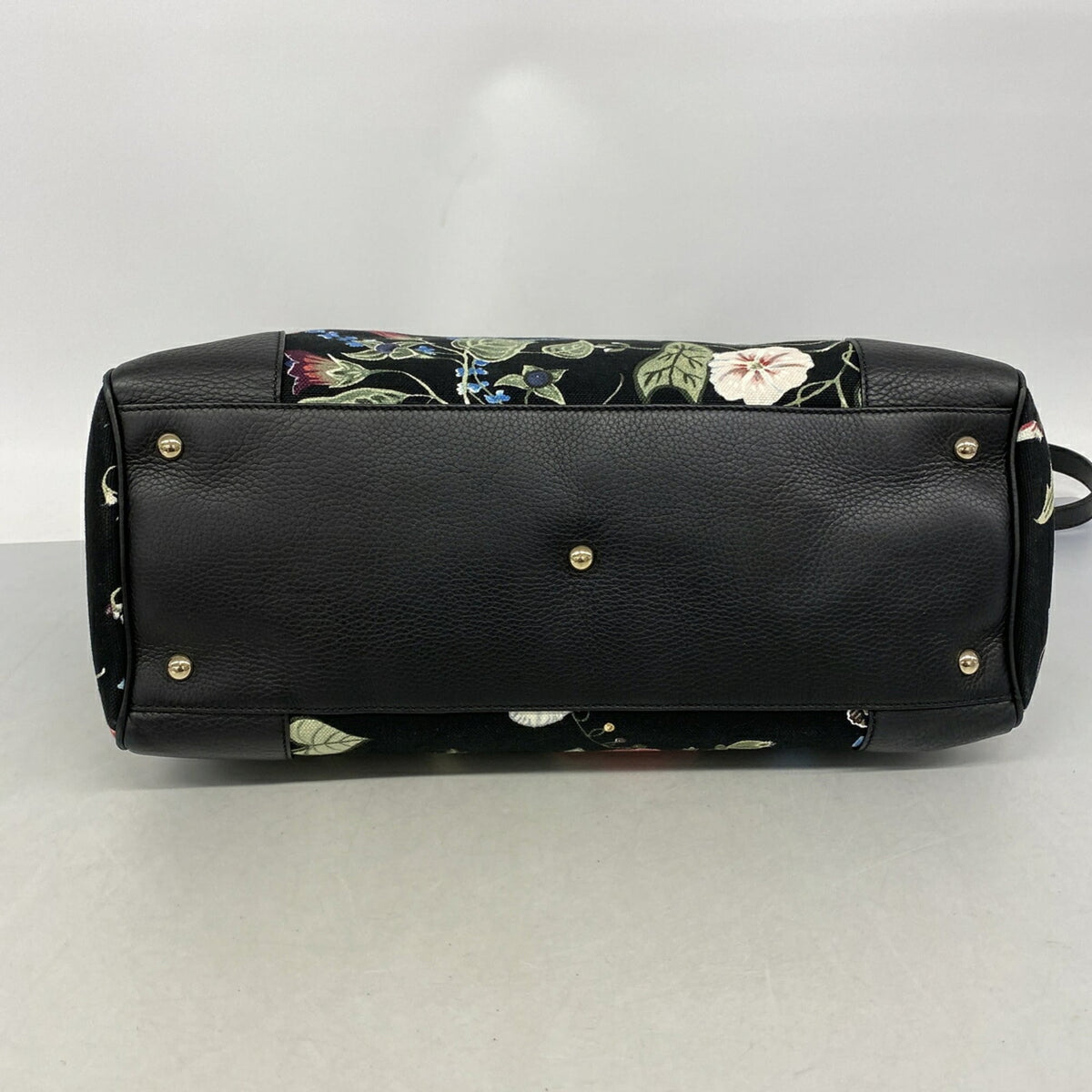 Gucci Black Multi-Color Canvas Tote Bag (Pre-Owned)