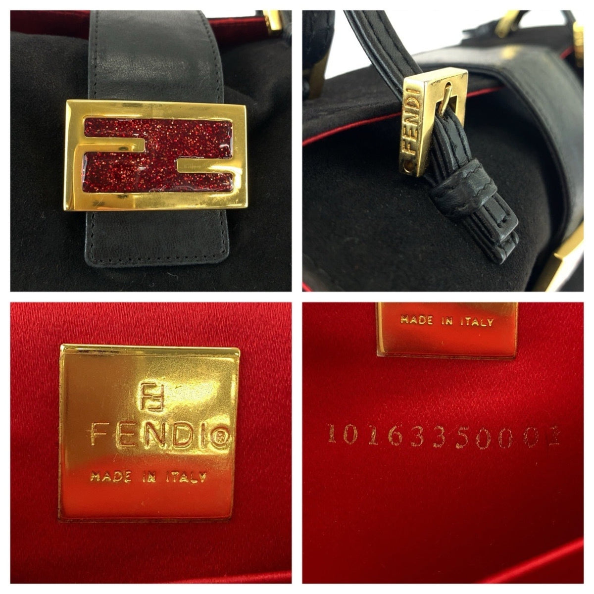 Fendi Black Suede Handbag (Pre-Owned)