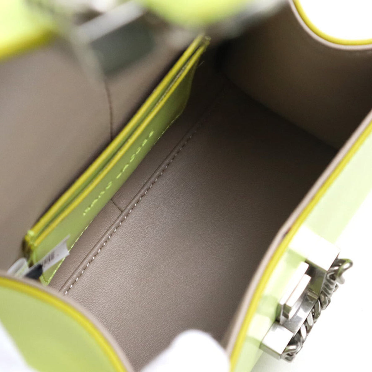 Marc Jacobs Green Yellow Leather Handbag Shoulder Bag (Pre-Owned)
