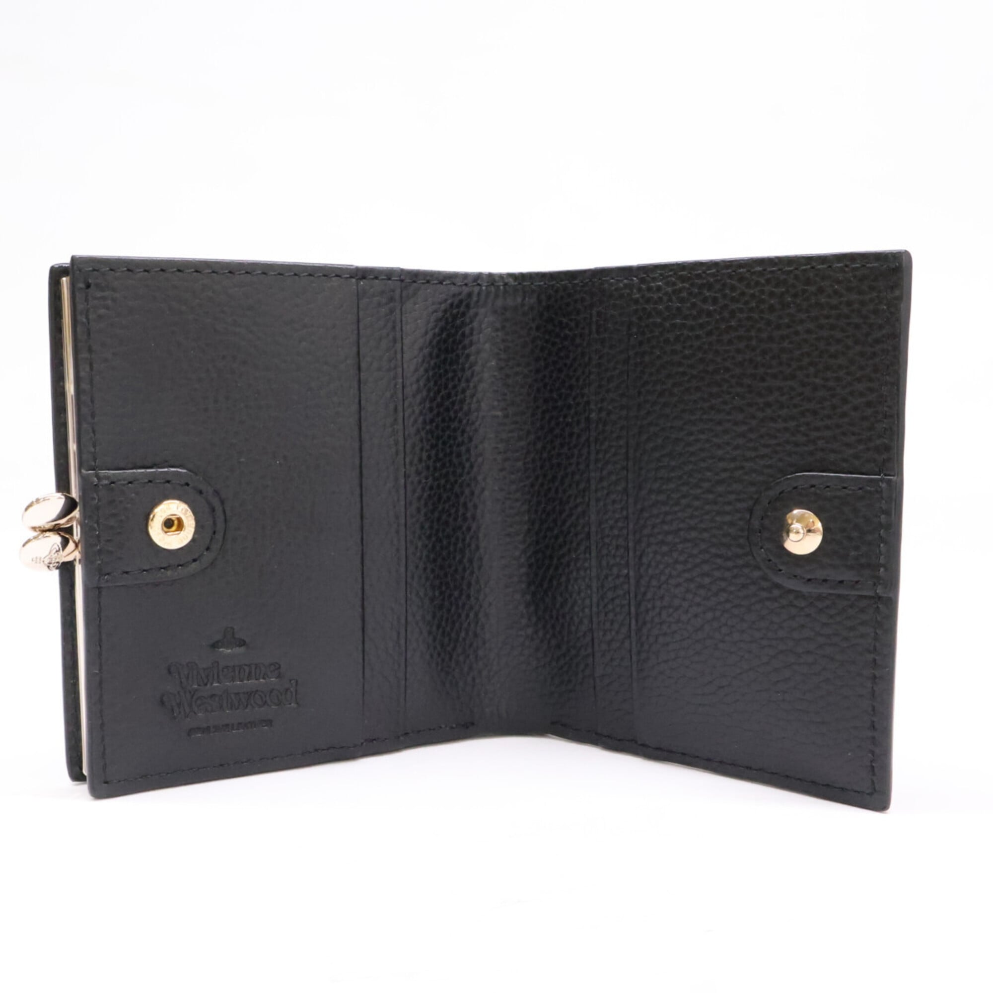 Vivienne Westwood Black Leather Wallet (Bi-Fold) (Pre-Owned)