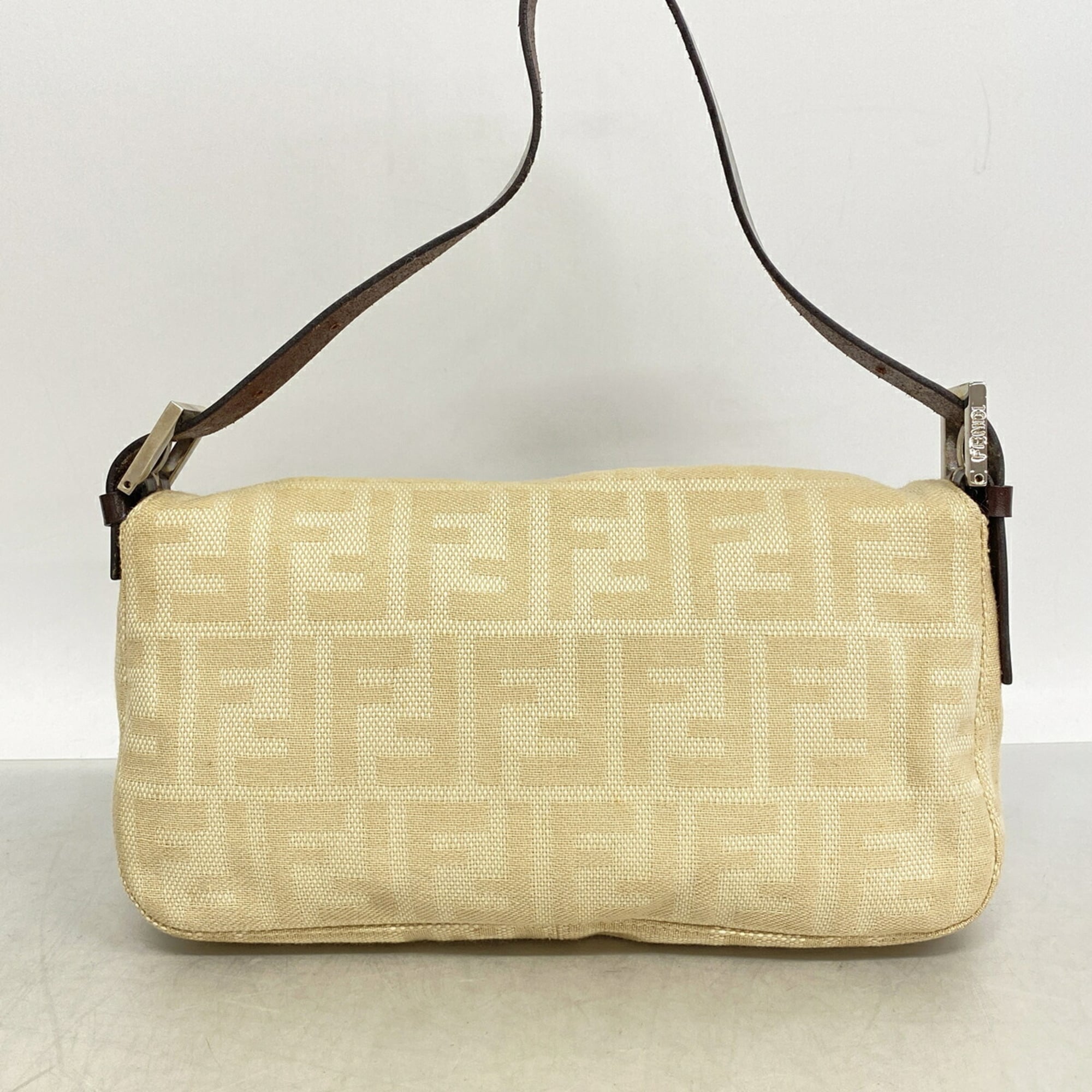 Fendi Beige Canvas Handbag (Pre-Owned)