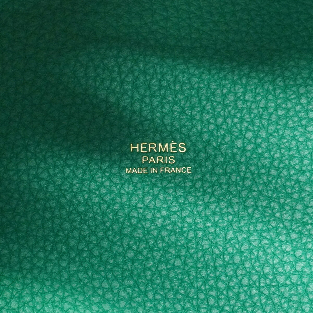 Hermes Green Taurillon Clemence Leather Handbag (Pre-Owned)