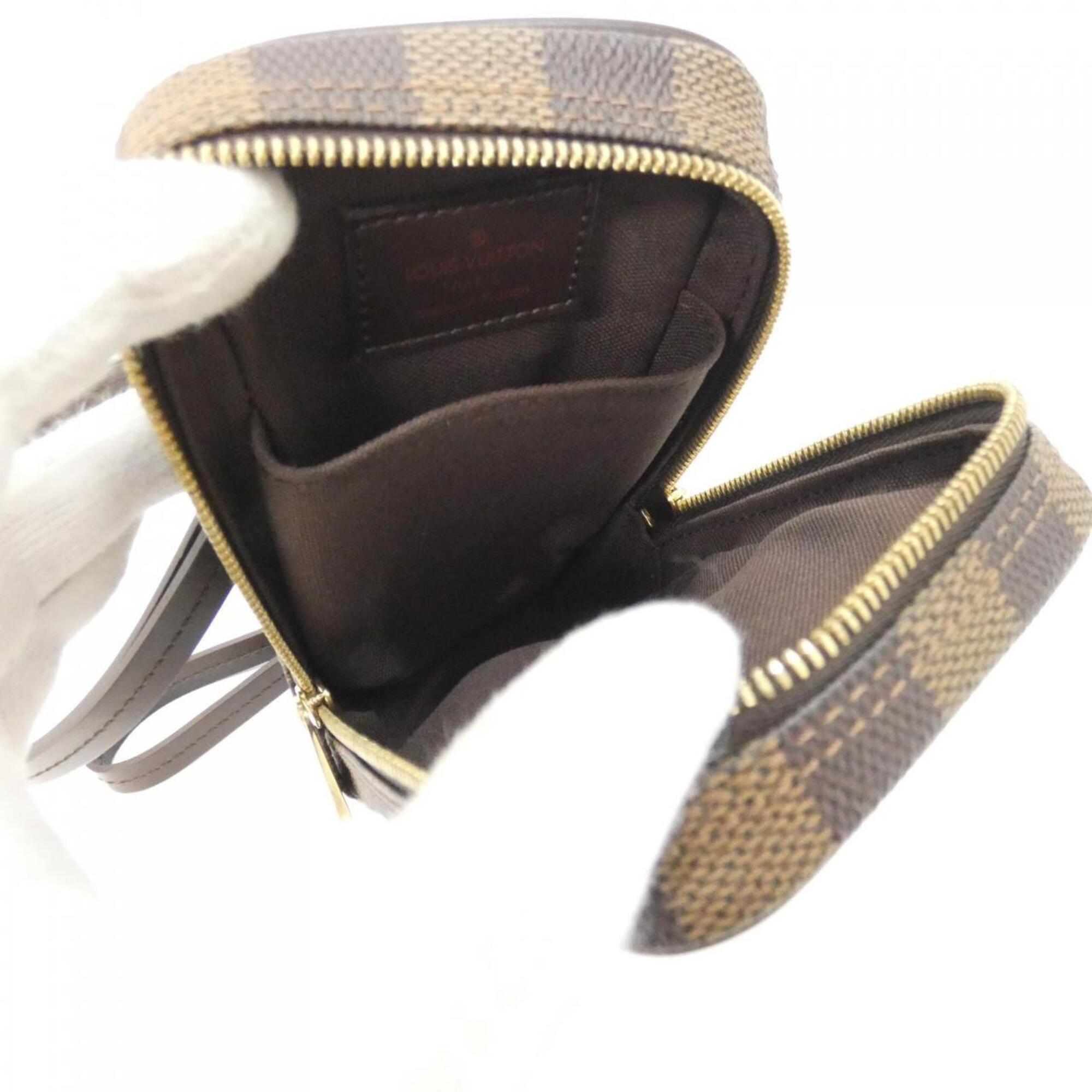 Louis Vuitton Ebene Coated Canvas Handbag Pouch (Pre-Owned)