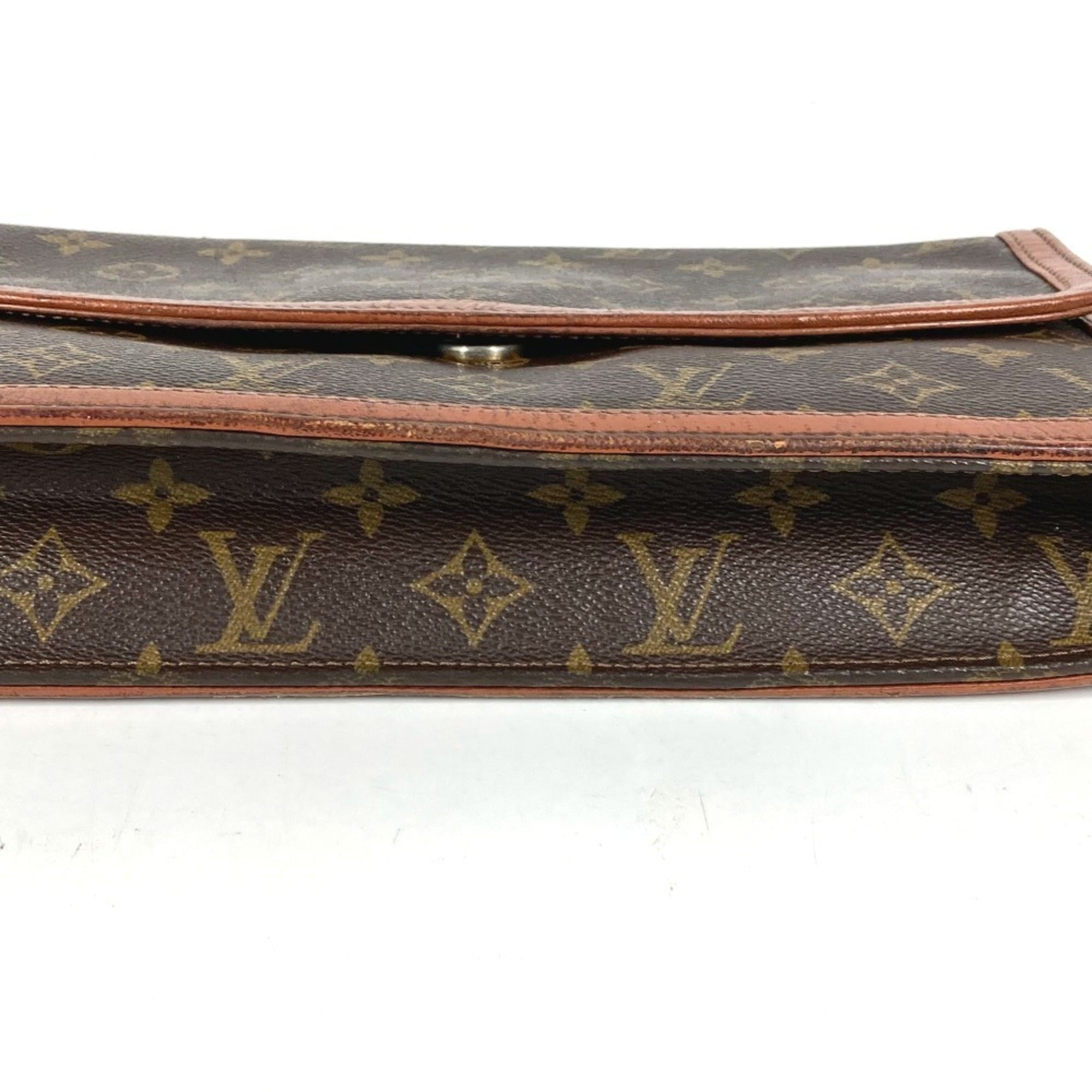 Louis Vuitton Brown Monogram Canvas Clutch Bag Pochette Pouch (Pre-Owned)