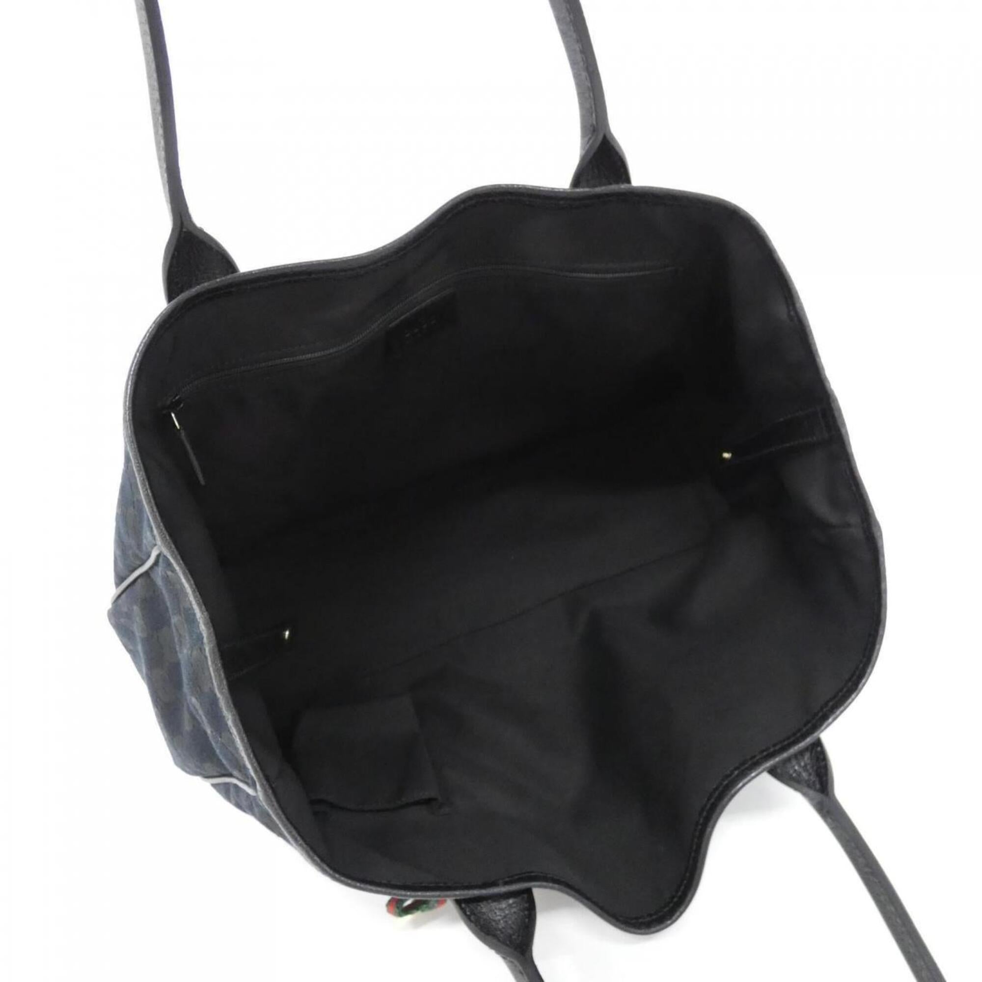 Gucci Black Gg Canvas Handbag (Pre-Owned)