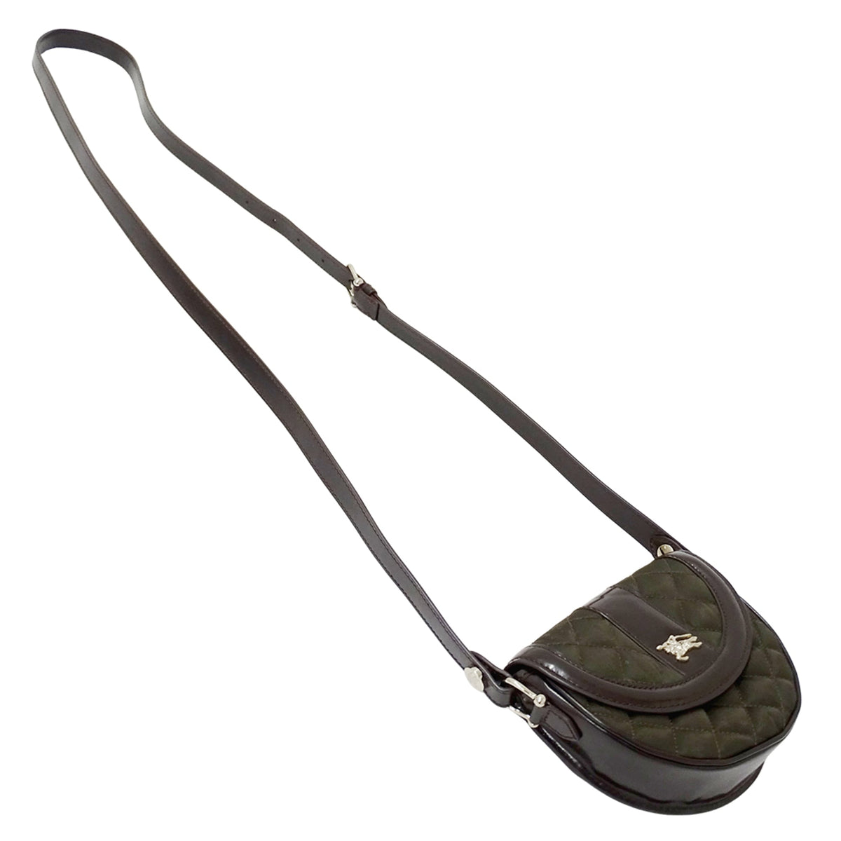 Burberry Khaki Brown Nylon Pochette Shoulder Bag (Pre-Owned)