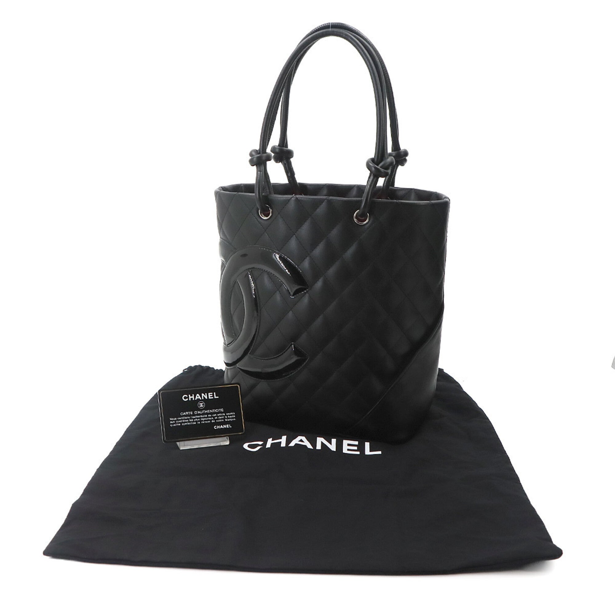 Chanel Black Cambon Ligne Handbag Tote Bag (Pre-Owned)