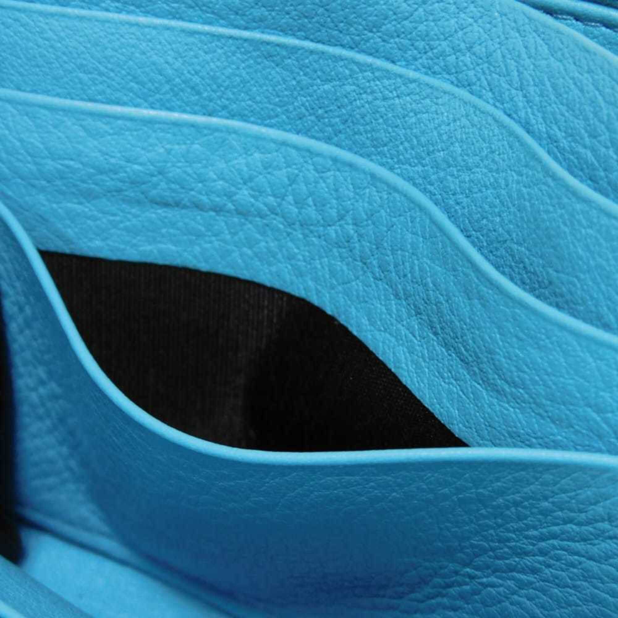 Balenciaga Blue Leather Long Wallet (Bi-Fold) (Pre-Owned)