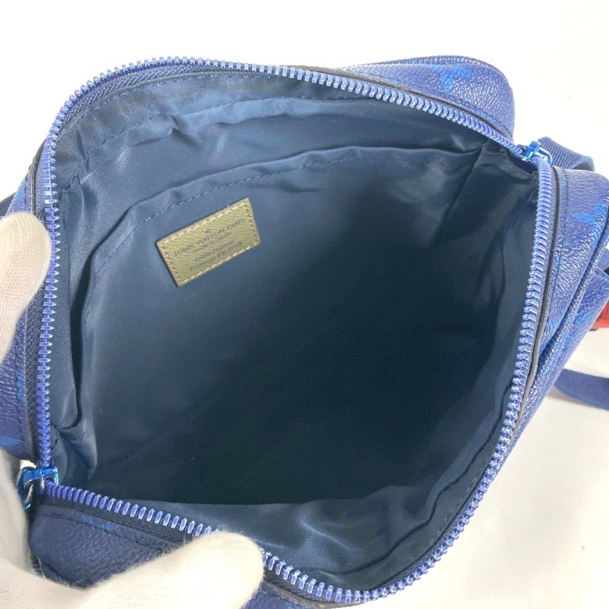Louis Vuitton Blue Green Red Color Monogram Canvas Shoulder Bag (Pre-Owned)