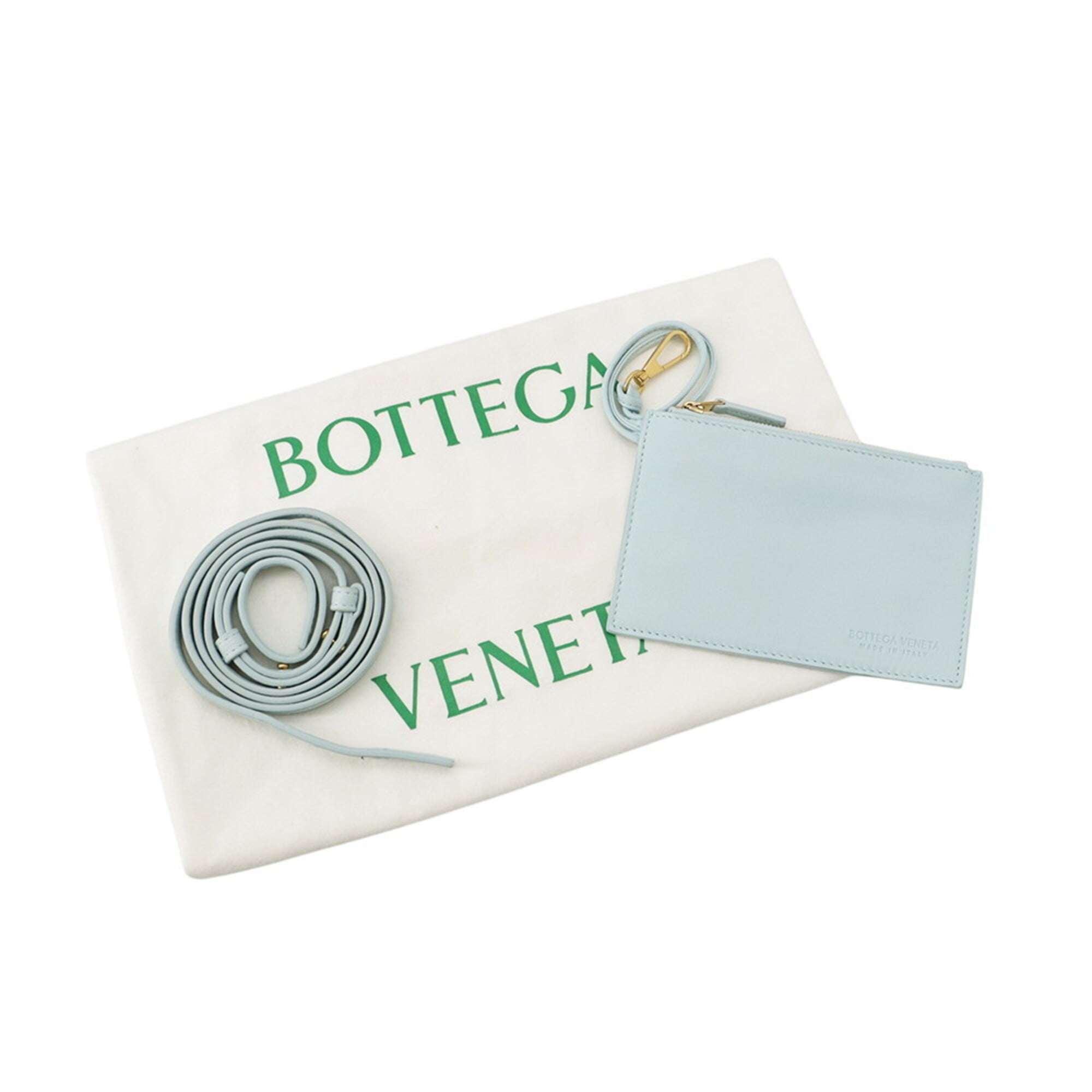 Bottega Veneta Light Blue Leather Handbag (Pre-Owned)