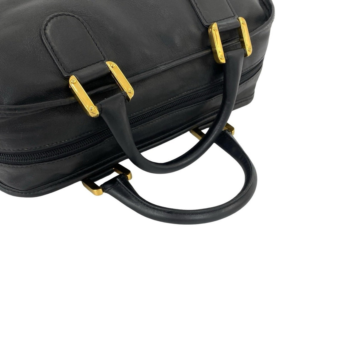 Loewe Black Leather Boston Bag Handbag (Pre-Owned)