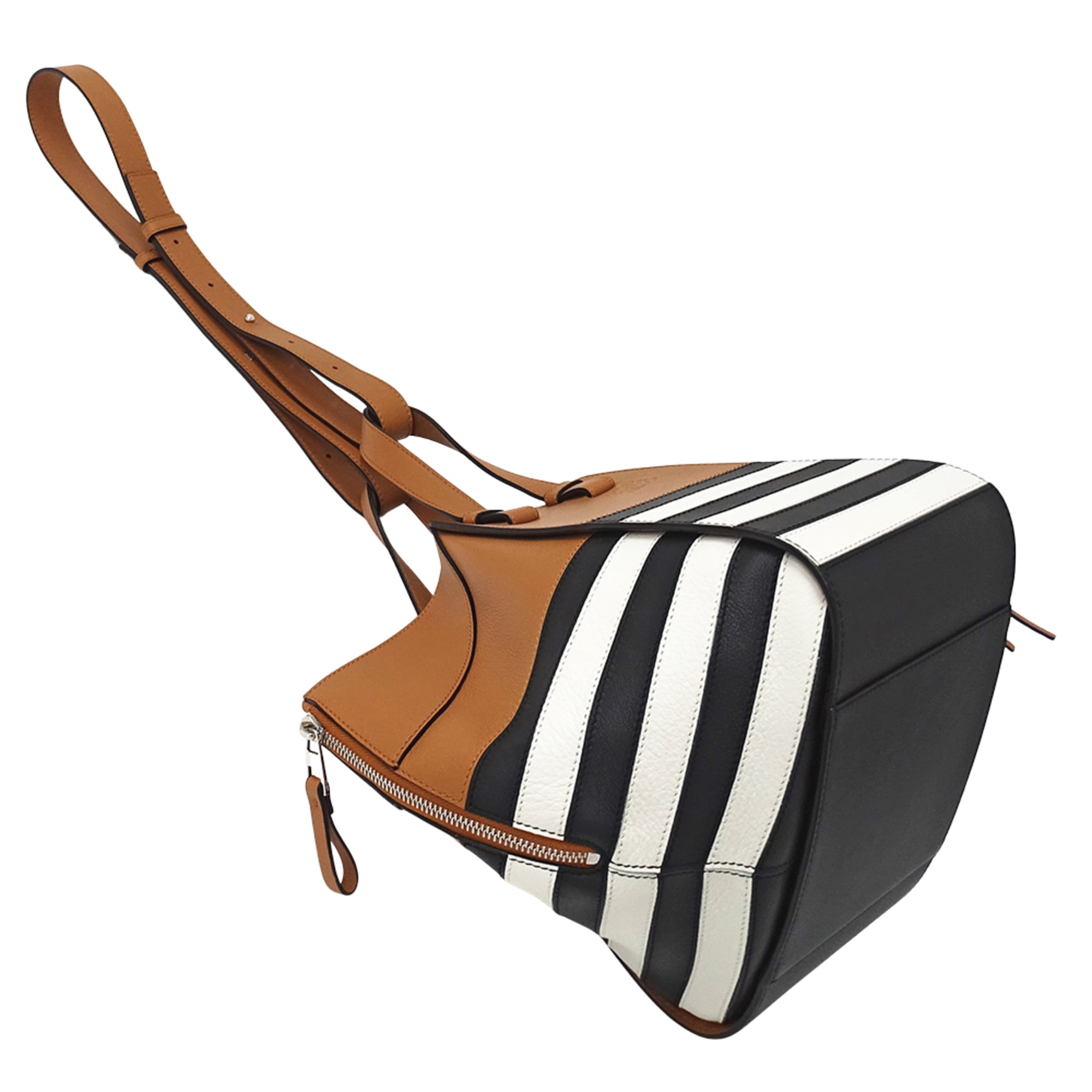 Loewe Black Brown White Leather Handbag Shoulder Bag (Pre-Owned)