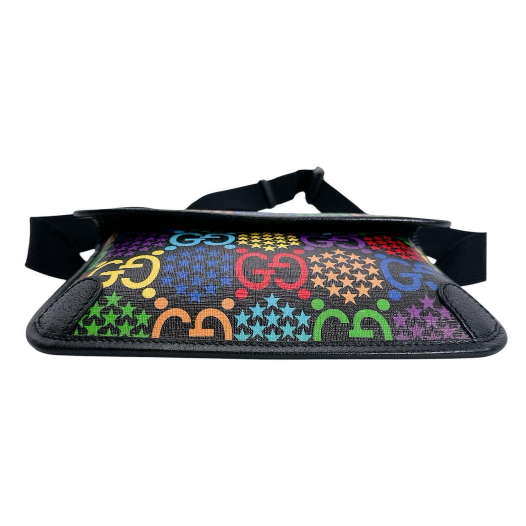 Gucci Black Multi-Color Leather Fanny Pack (Pre-Owned)