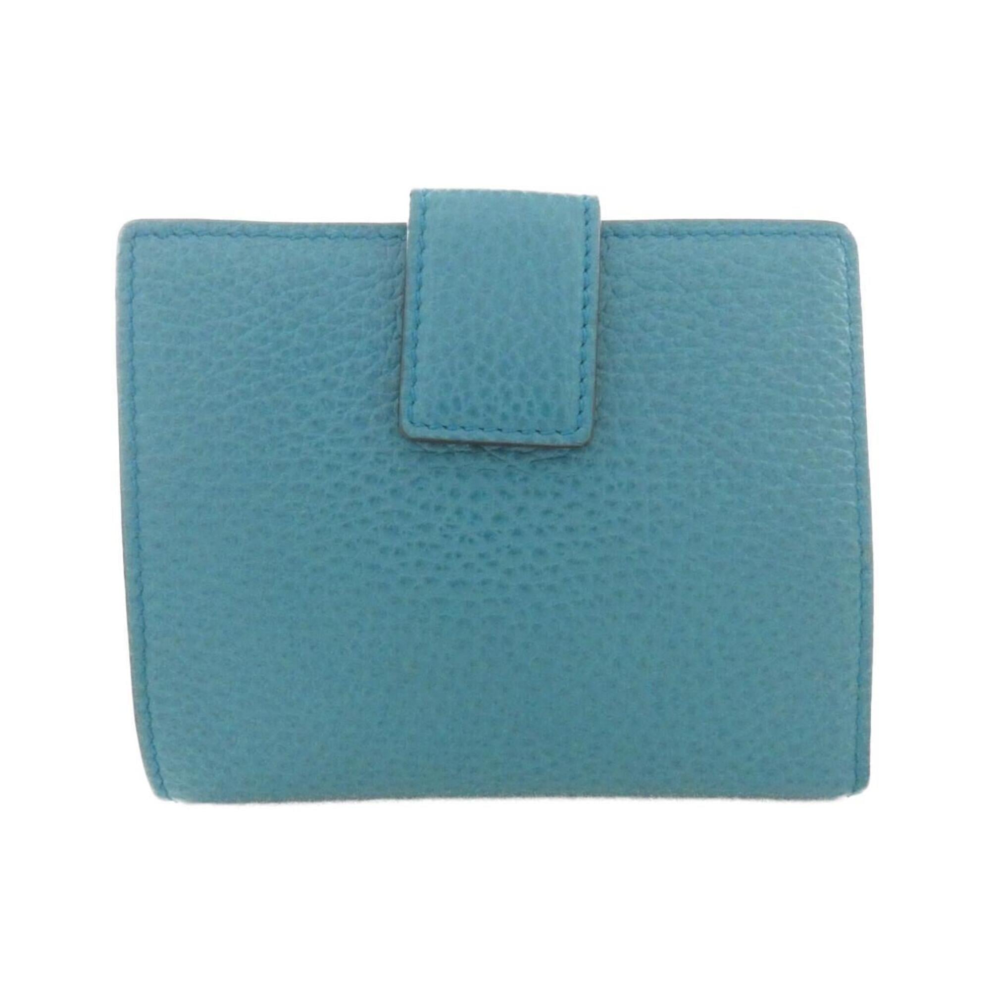 Gucci Blue Green Teal Leather Wallet (Bi-Fold) (Pre-Owned)