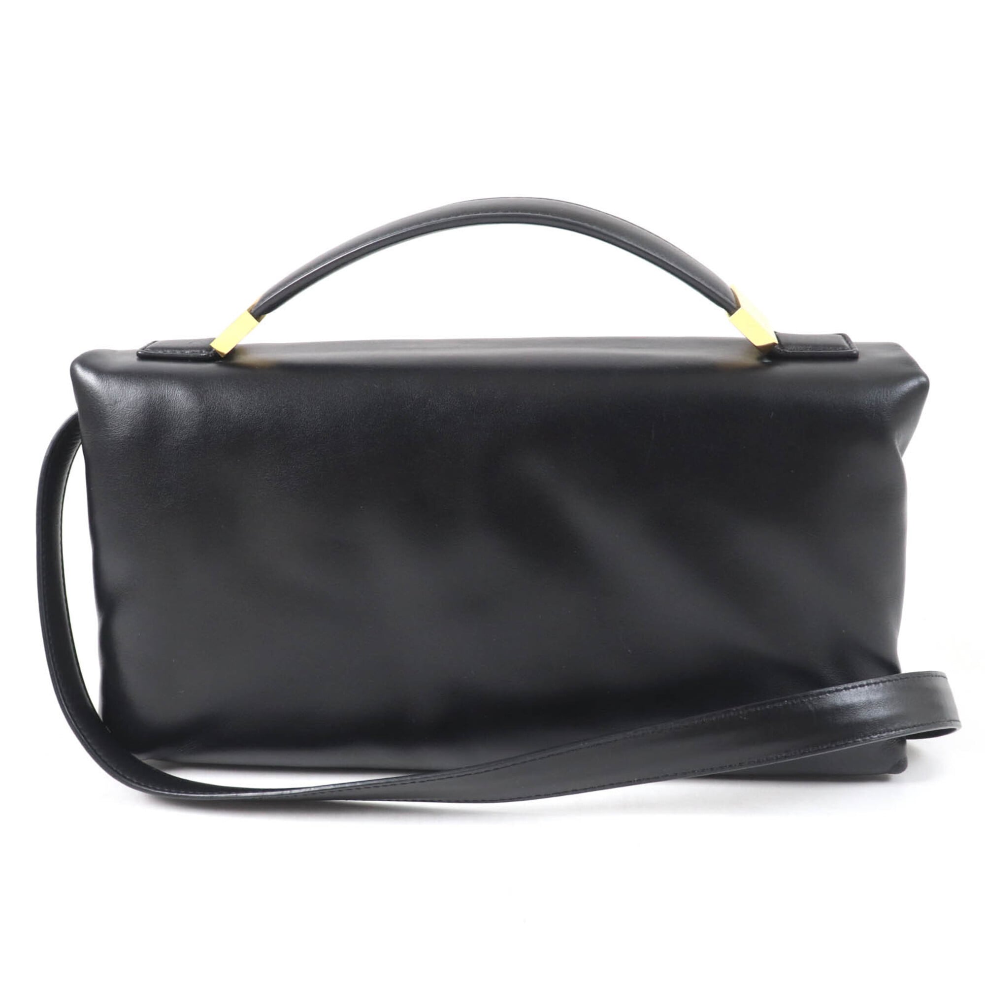 Marni Black Leather Shoulder Bag (Pre-Owned)