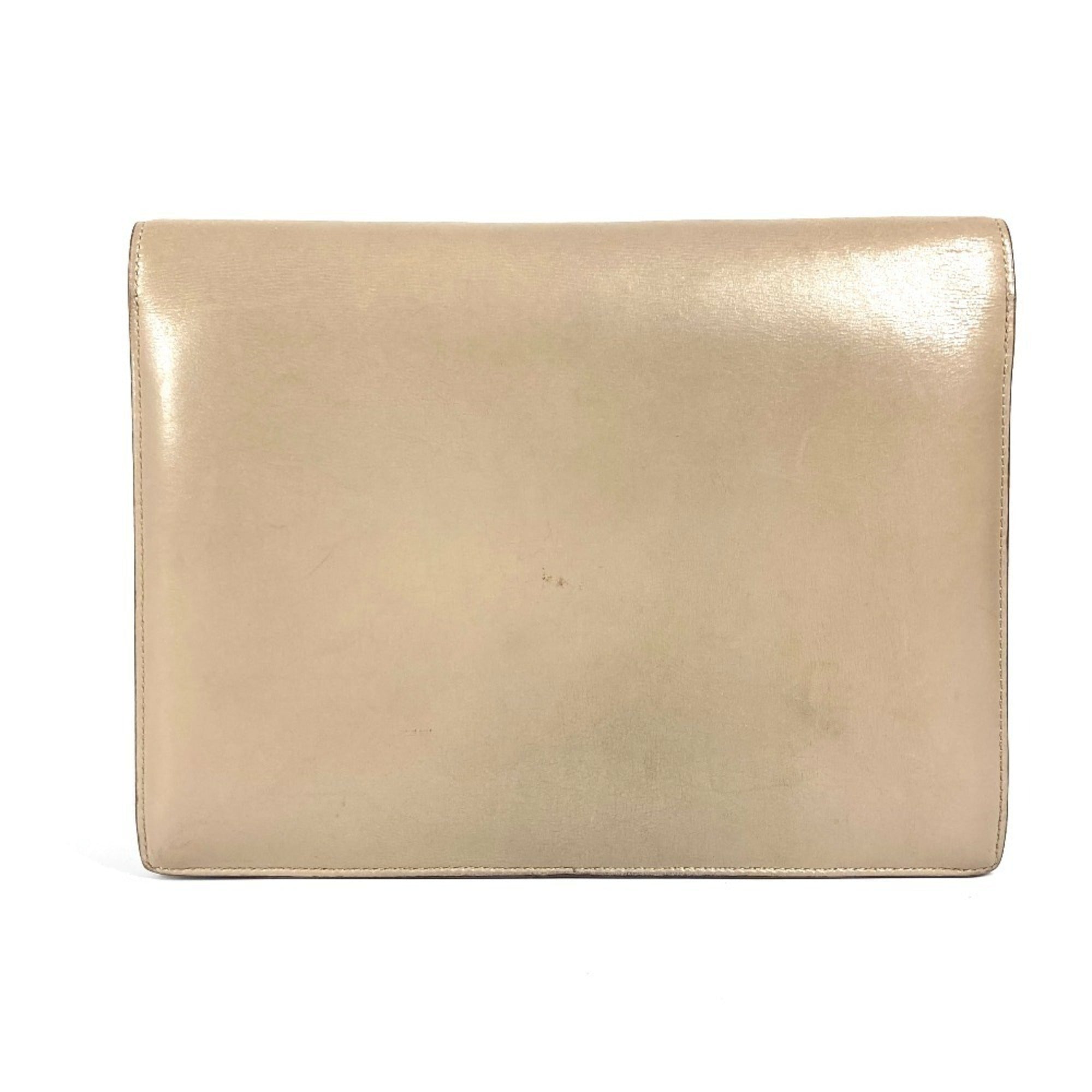 Hermes Beige Leather Clutch Bag (Pre-Owned)