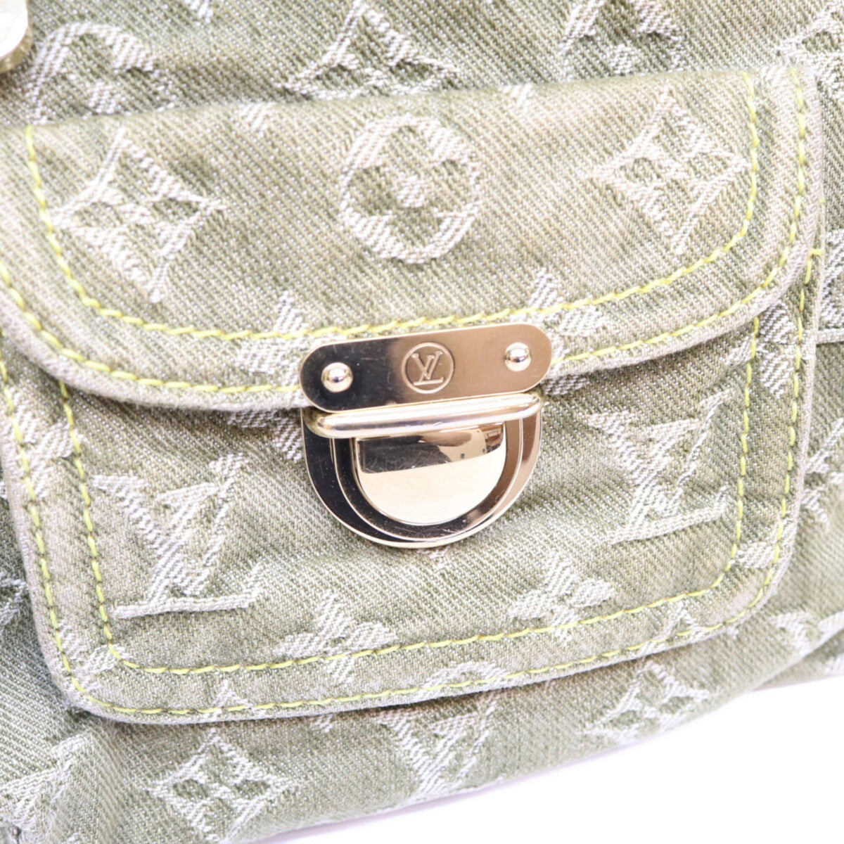 Louis Vuitton Khaki Monogram Denim Shoulder Bag (Pre-Owned)