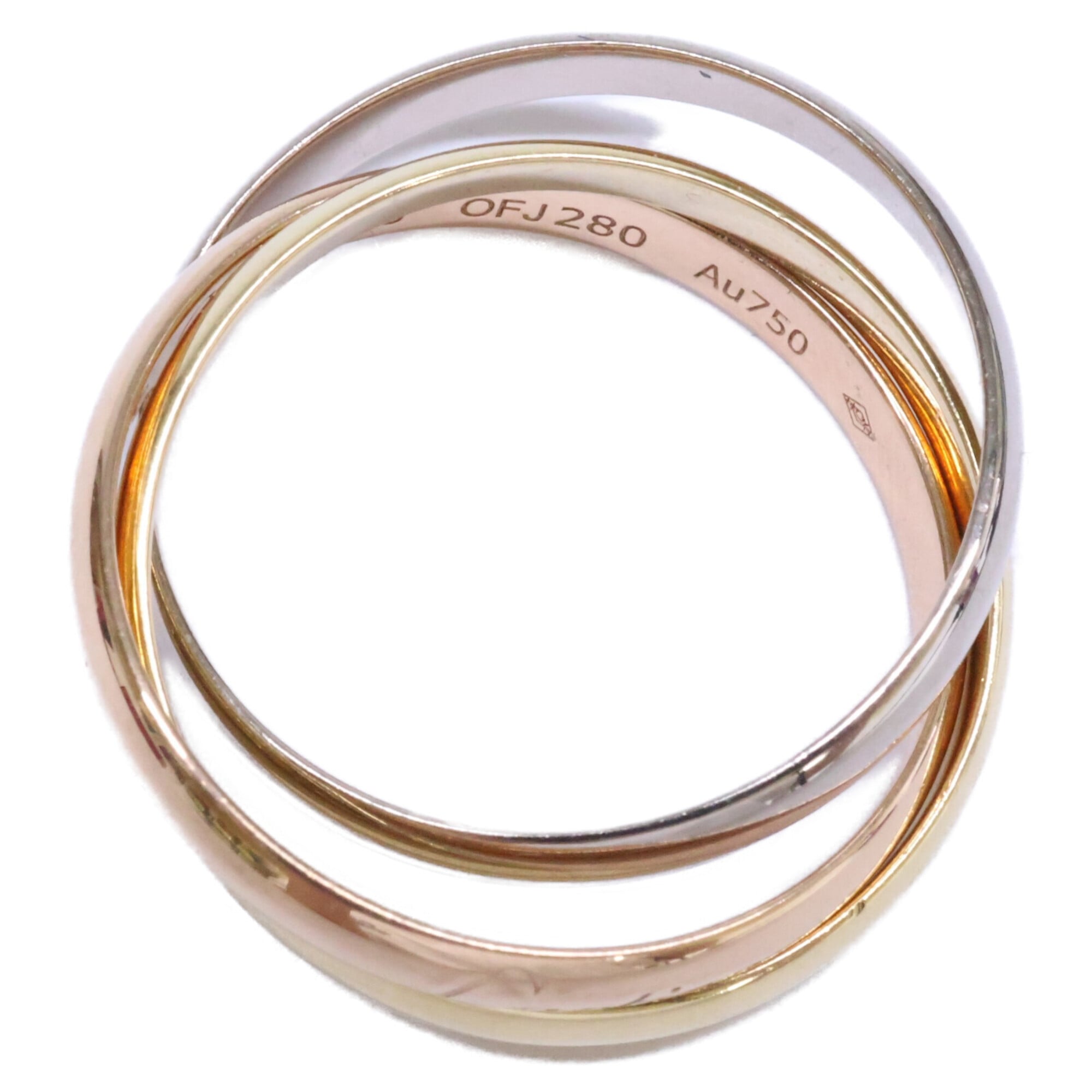 Cartier Pink Gold White Gold Yellow Gold Yellow Gold (18K) Pink Gold (18K) White Gold (18K) Band Ring (Pre-Owned)