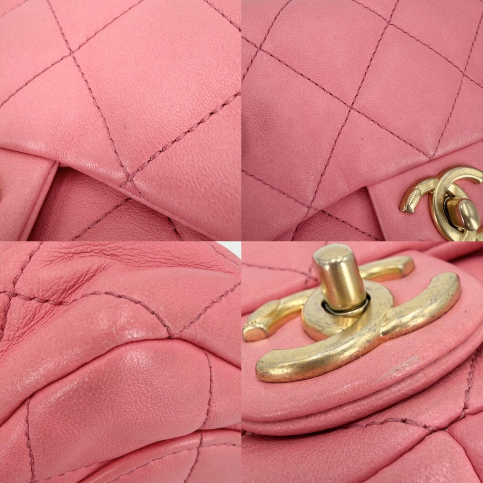 Chanel Pink Leather Shoulder Bag (Pre-Owned)