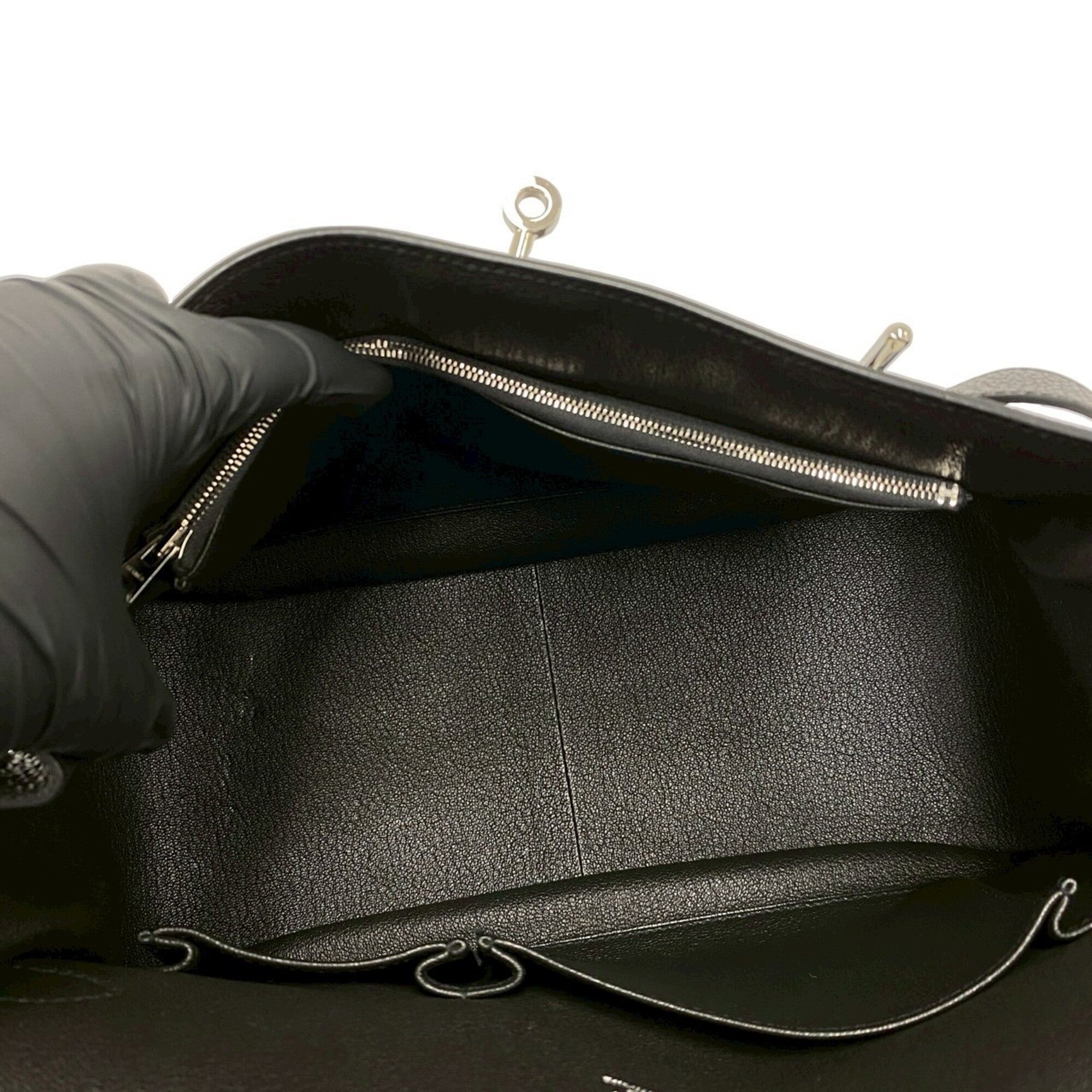 Hermes Black Taurillon Clemence Leather Shoulder Bag (Pre-Owned)