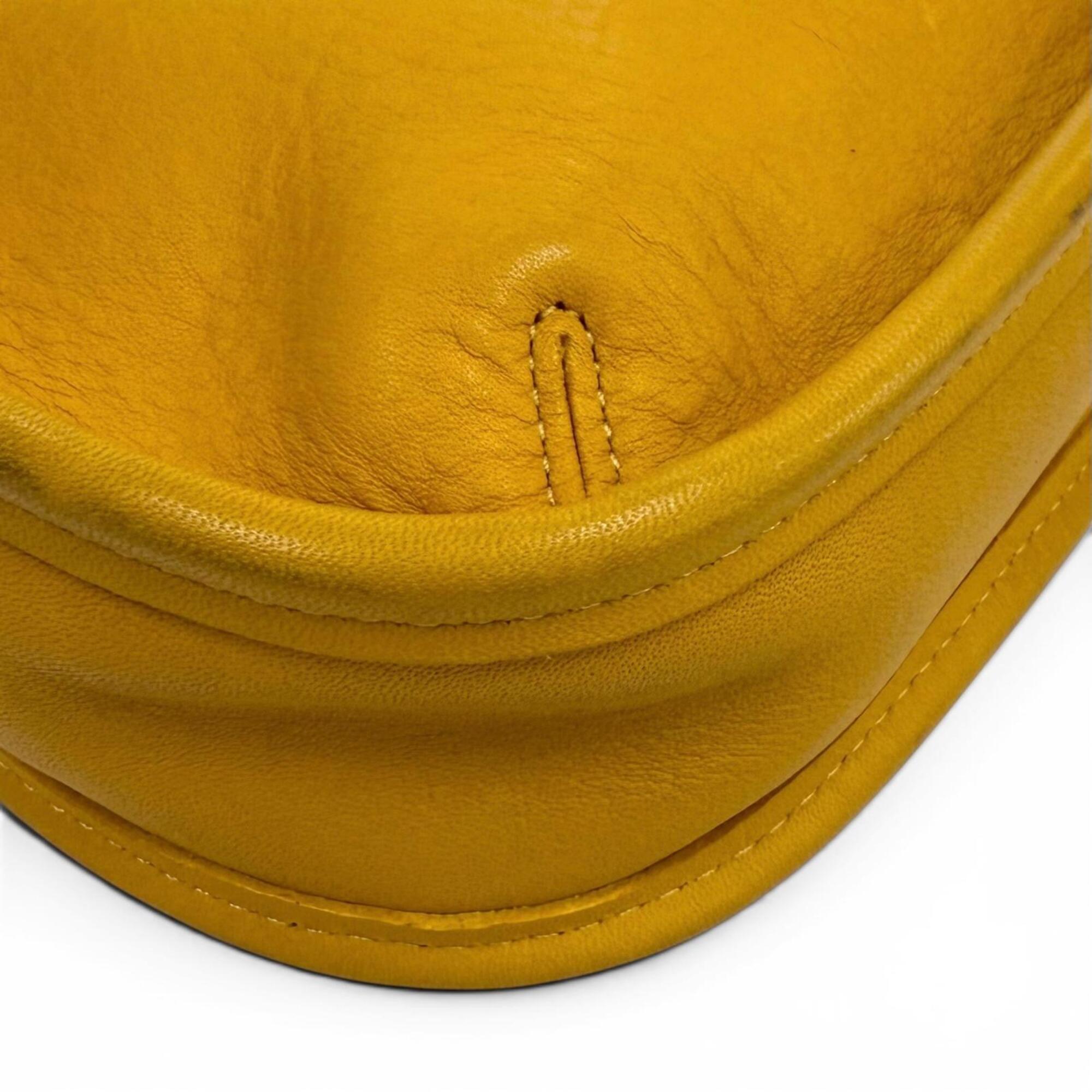Coach Mustard Leather Shoulder Bag (Pre-Owned)
