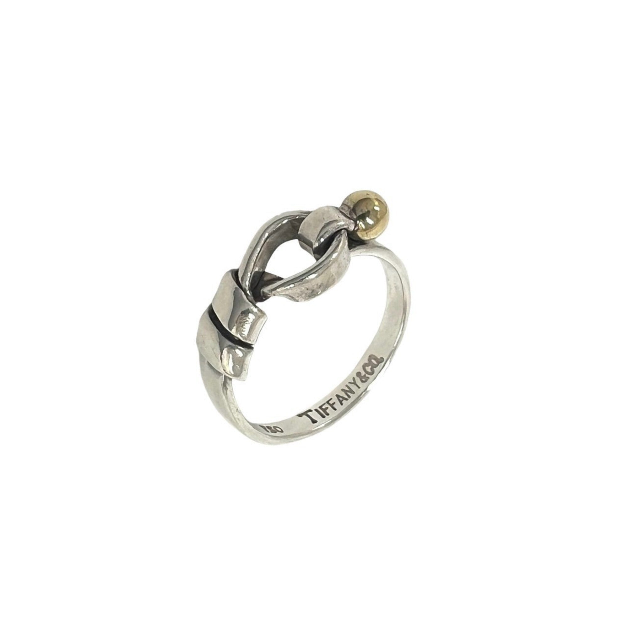 Tiffany Gold Silver Yellow Gold (18K) Silver 925 Band Ring (Pre-Owned)