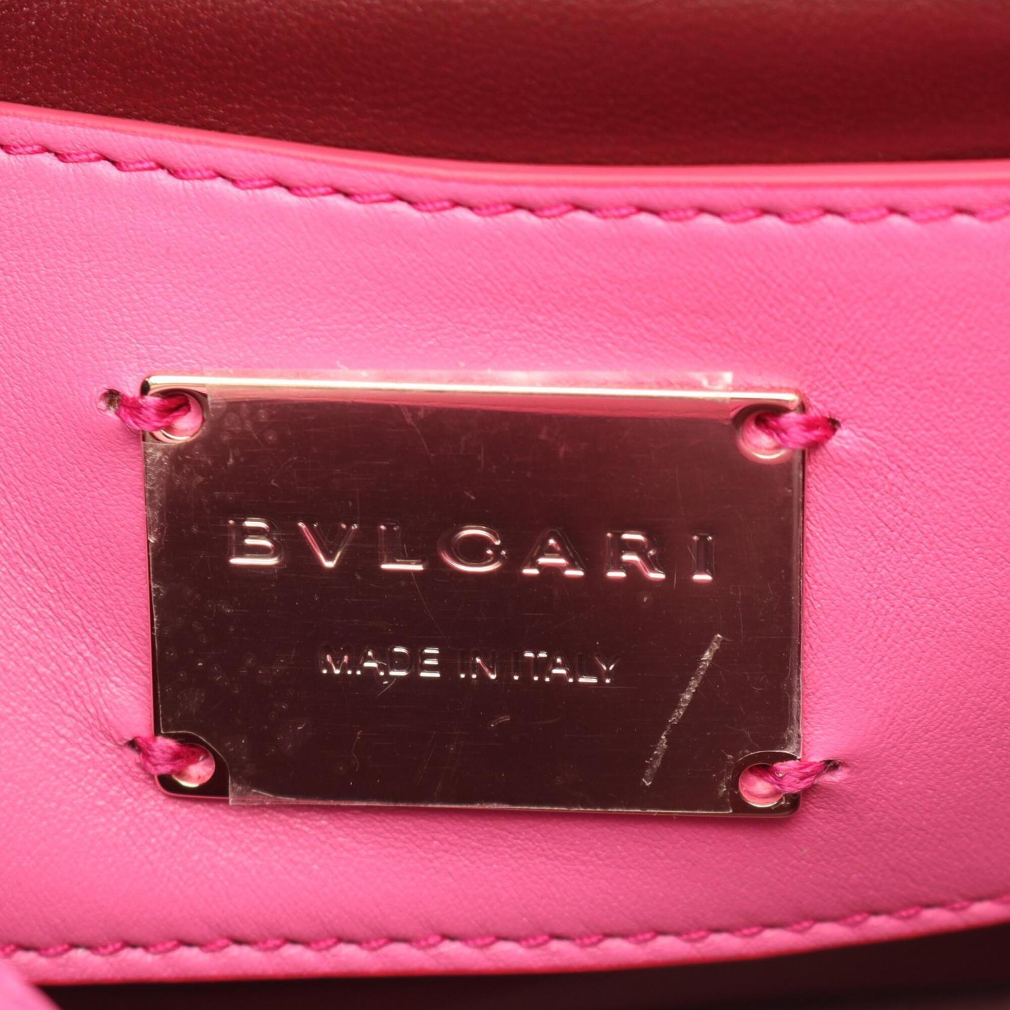 Bvlgari Pink Leather Handbag (Pre-Owned)