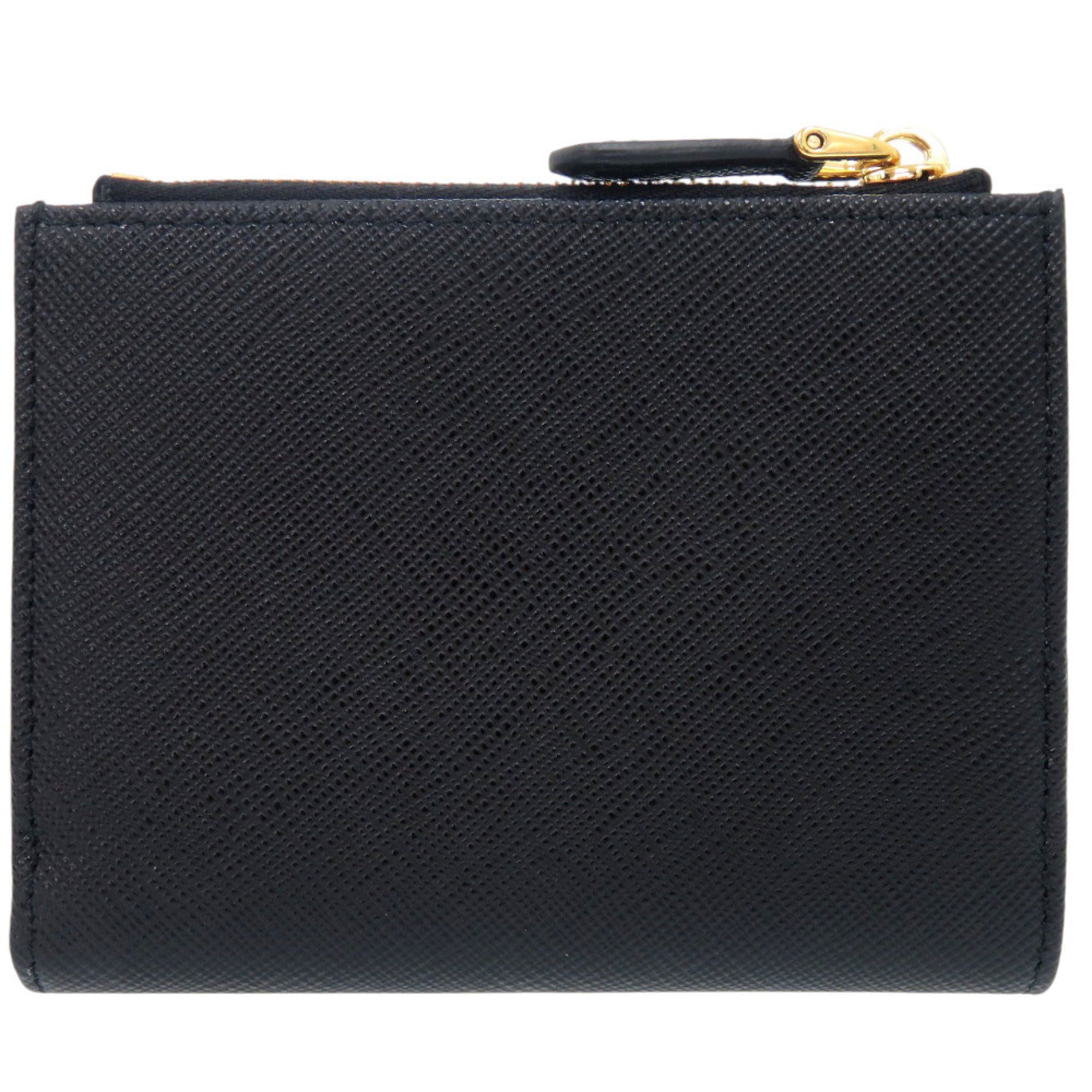 Prada Black Nero Pink Leather Wallet (Bi-Fold) (Pre-Owned)