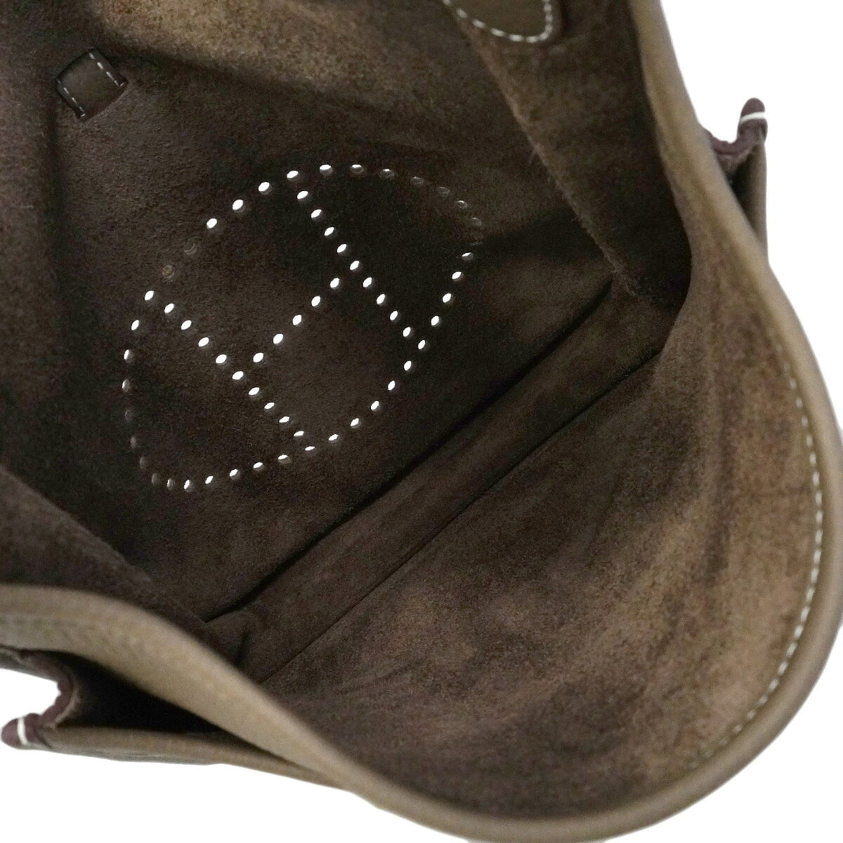 Hermes Etoupe Gray Taurillon Clemence Leather Shoulder Bag (Pre-Owned)