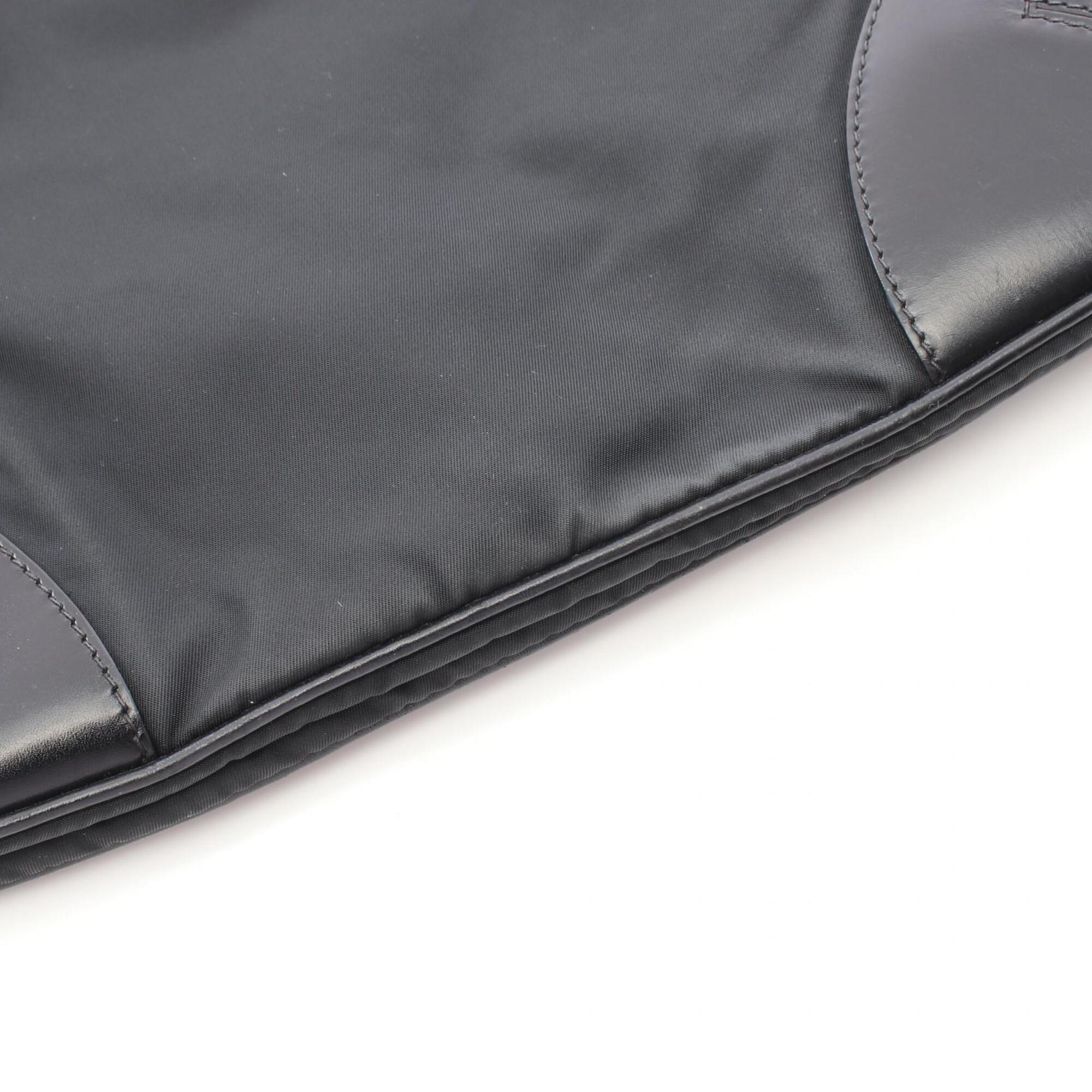 Prada Black Nylon Leather Shoulder Bag (Pre-Owned)