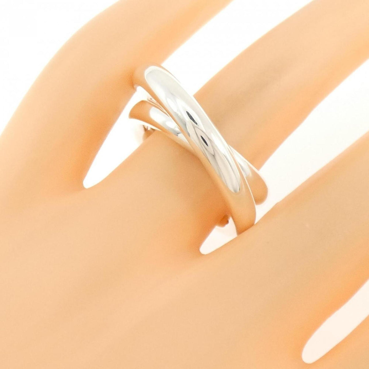 Hermes Silver 925 Band Ring (Pre-Owned)
