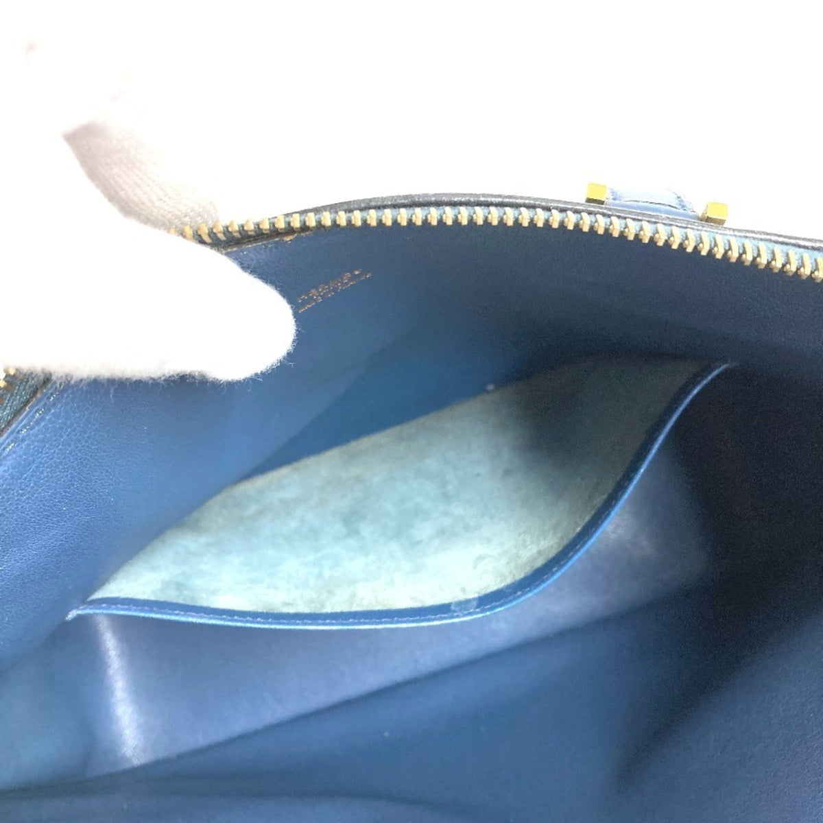 Hermes Escapada Navy Leather Briefcase (Pre-Owned)