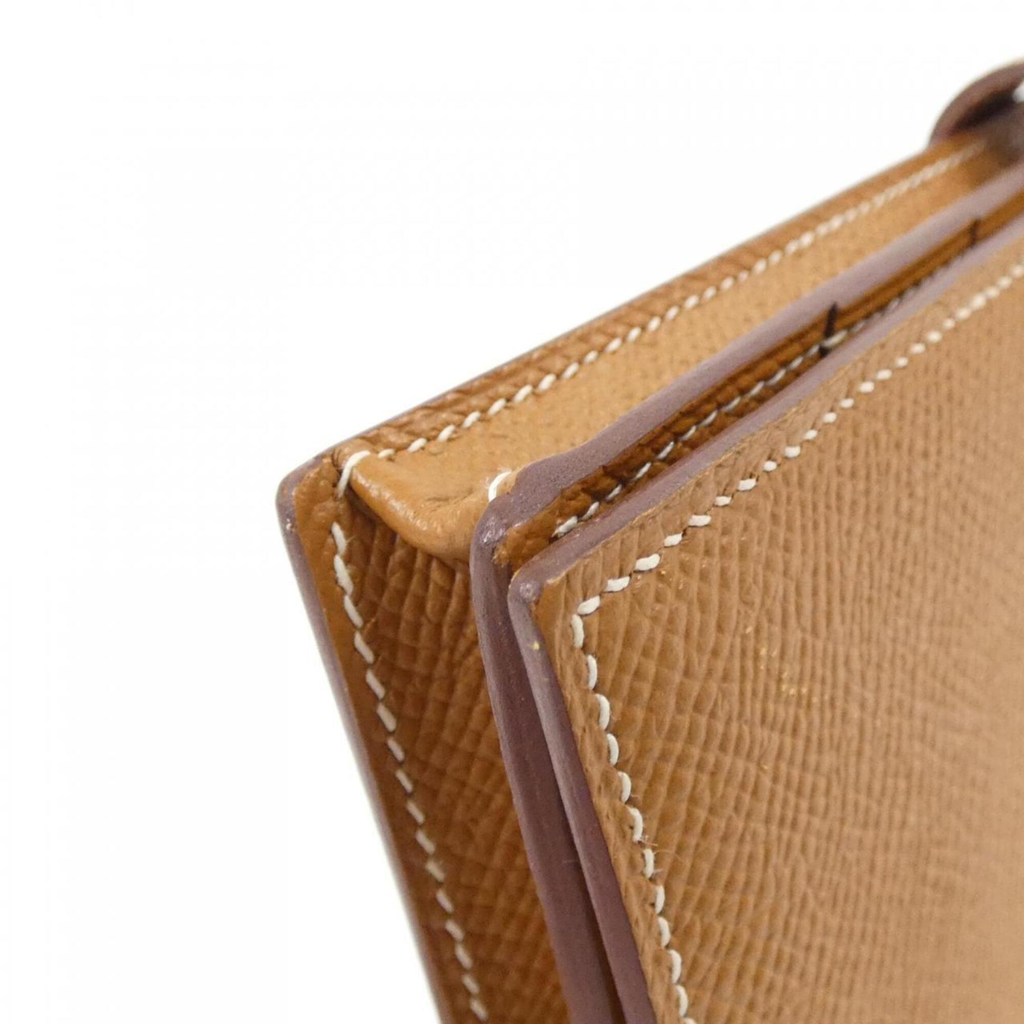 Hermes Brown Epsom Leather Long Wallet (Bi-Fold) (Pre-Owned)