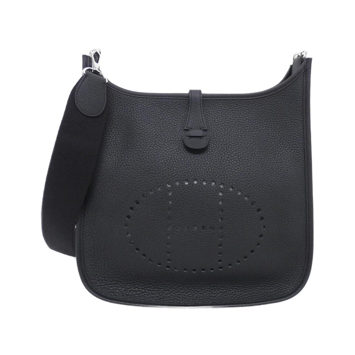 Hermes Evelyne Black Taurillon Clemence Leather Shoulder Bag (Pre-Owned)