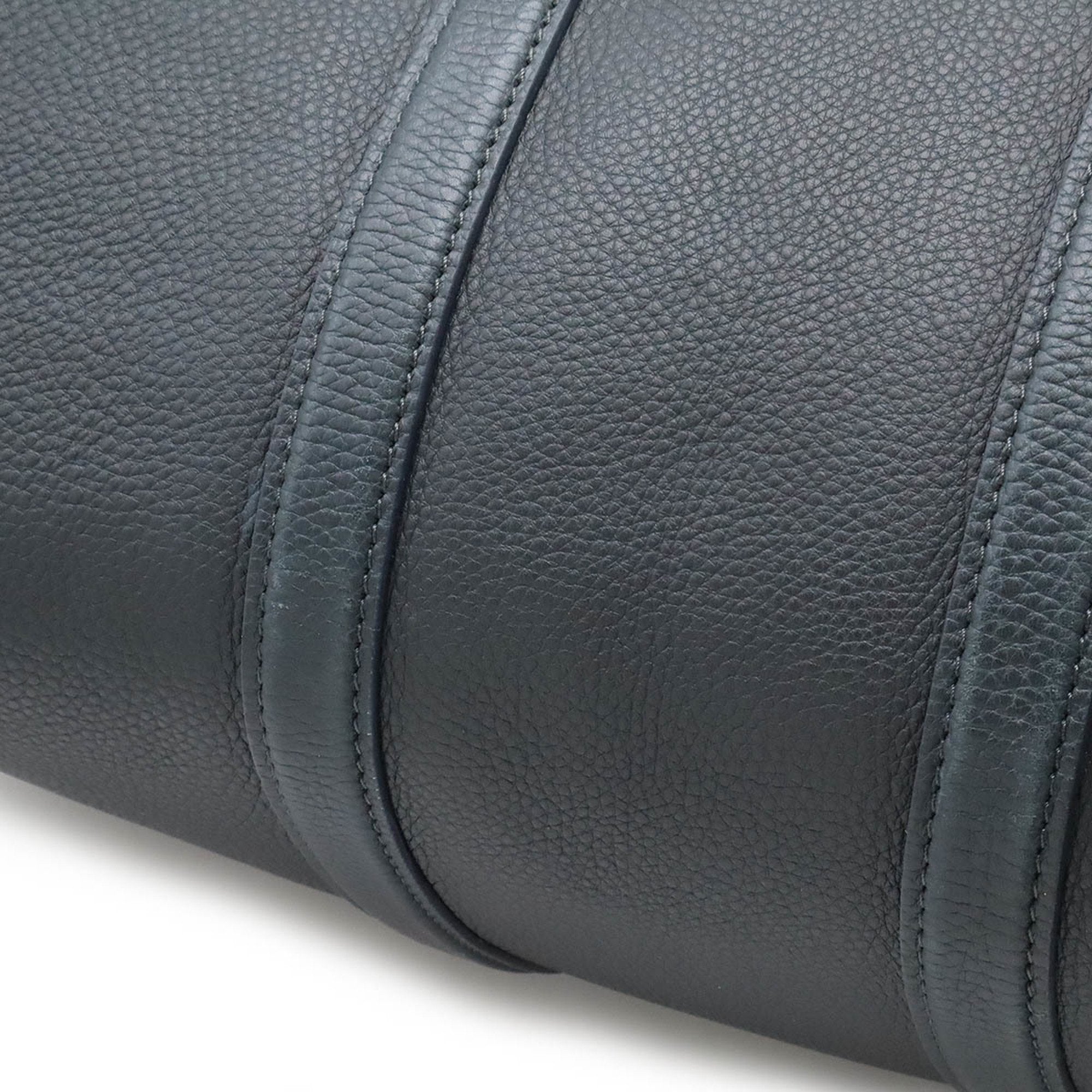 Louis Vuitton Navy Blue Leather Boston Bag Shoulder Bag (Pre-Owned)