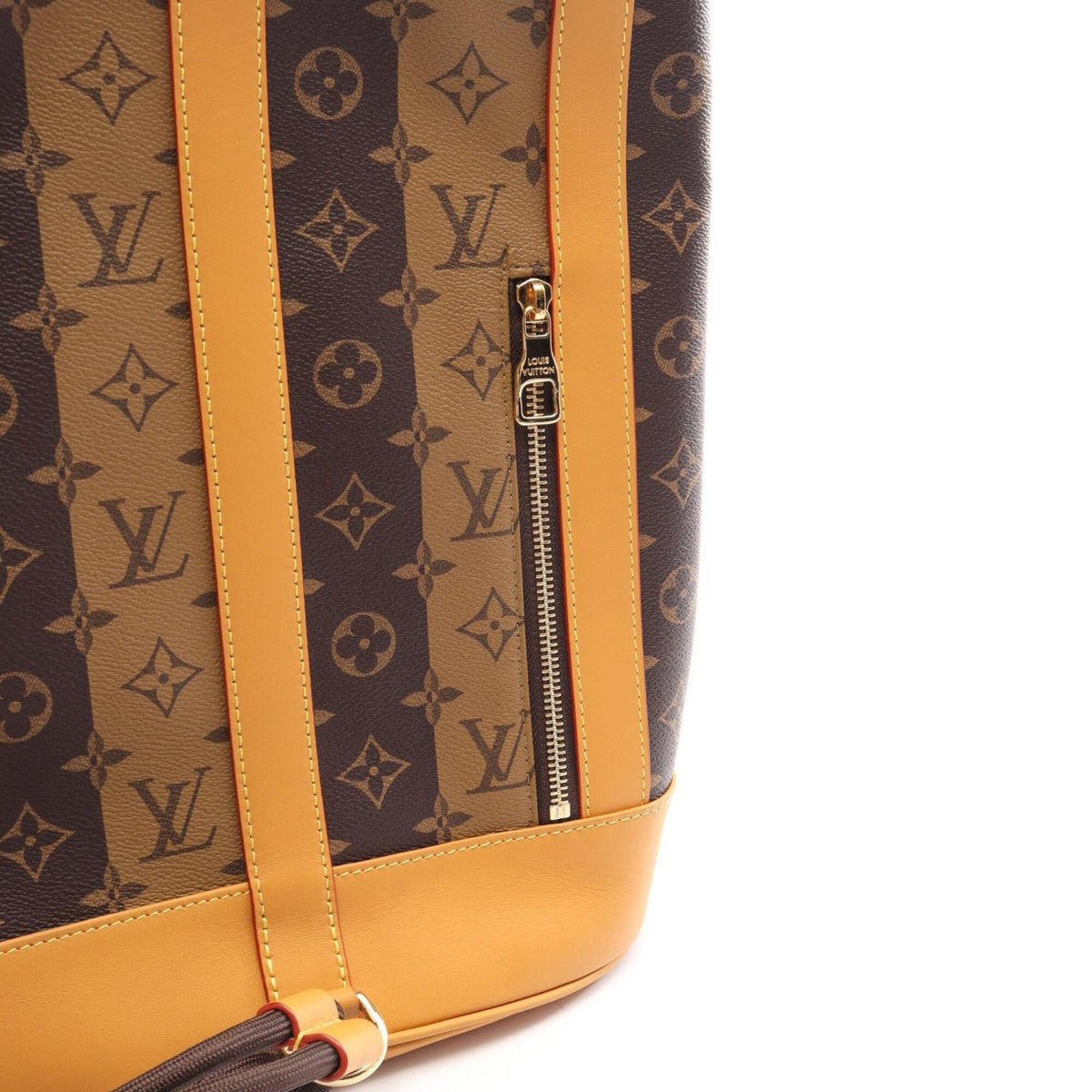 Louis Vuitton Brown Coated Canvas Leather Handbag Shoulder Bag (Pre-Owned)