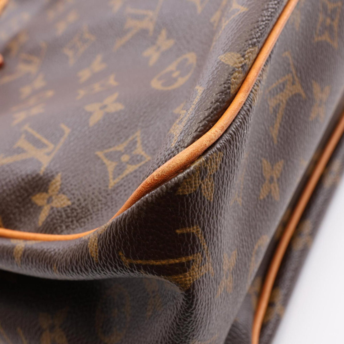 Louis Vuitton Brown Monogram Coated Canvas Leather Handbag Shoulder Bag (Pre-Owned)