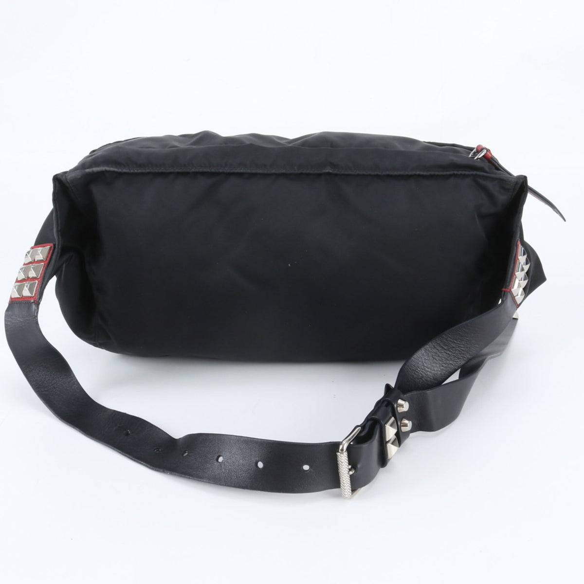 Prada Black Leather Nylon Sling Bag (Pre-Owned)