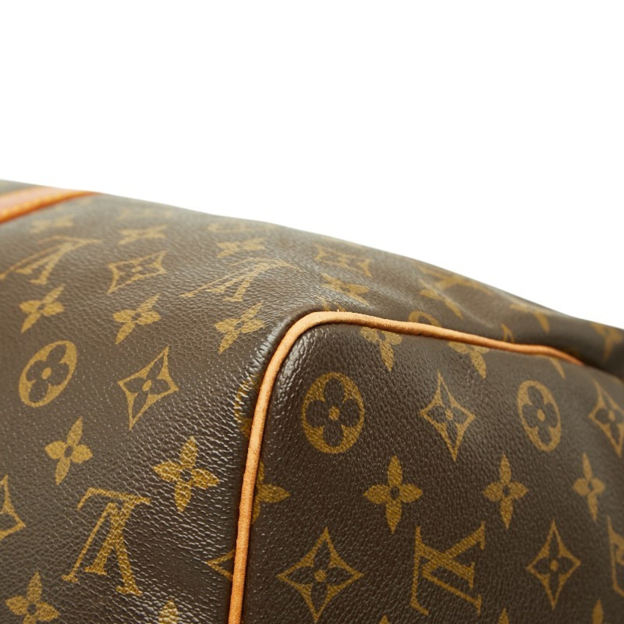 Louis Vuitton Brown Pvc Leather Boston Bag Handbag (Pre-Owned)