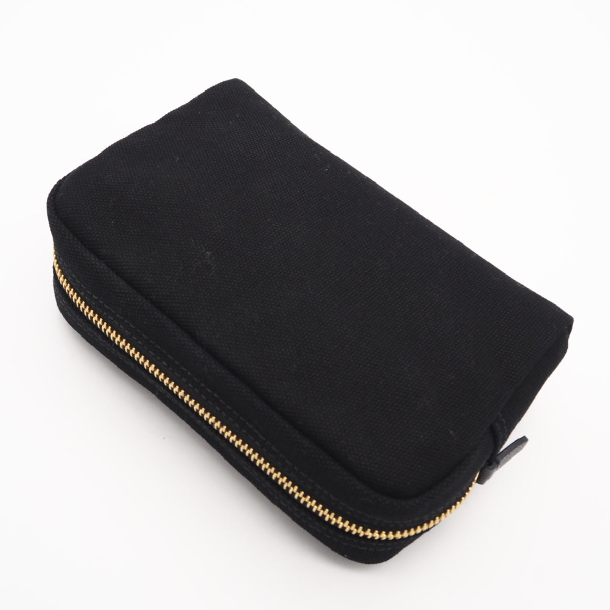 Prada Black Nero White Canvas Pouch (Pre-Owned)