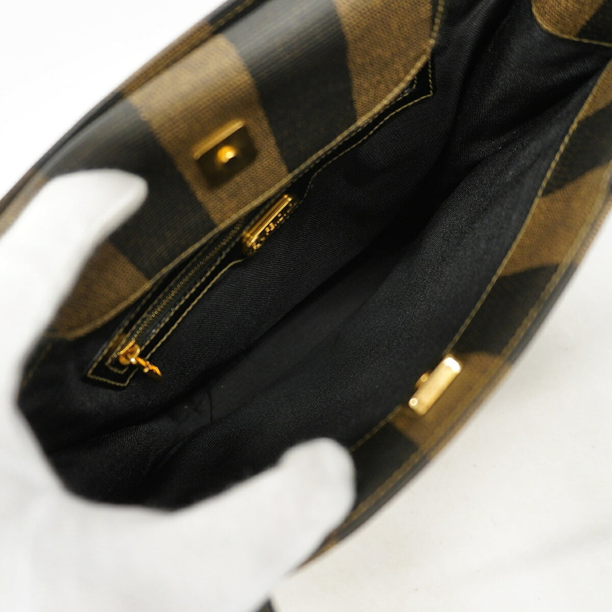 Fendi Black Brown Pvc Handbag (Pre-Owned)
