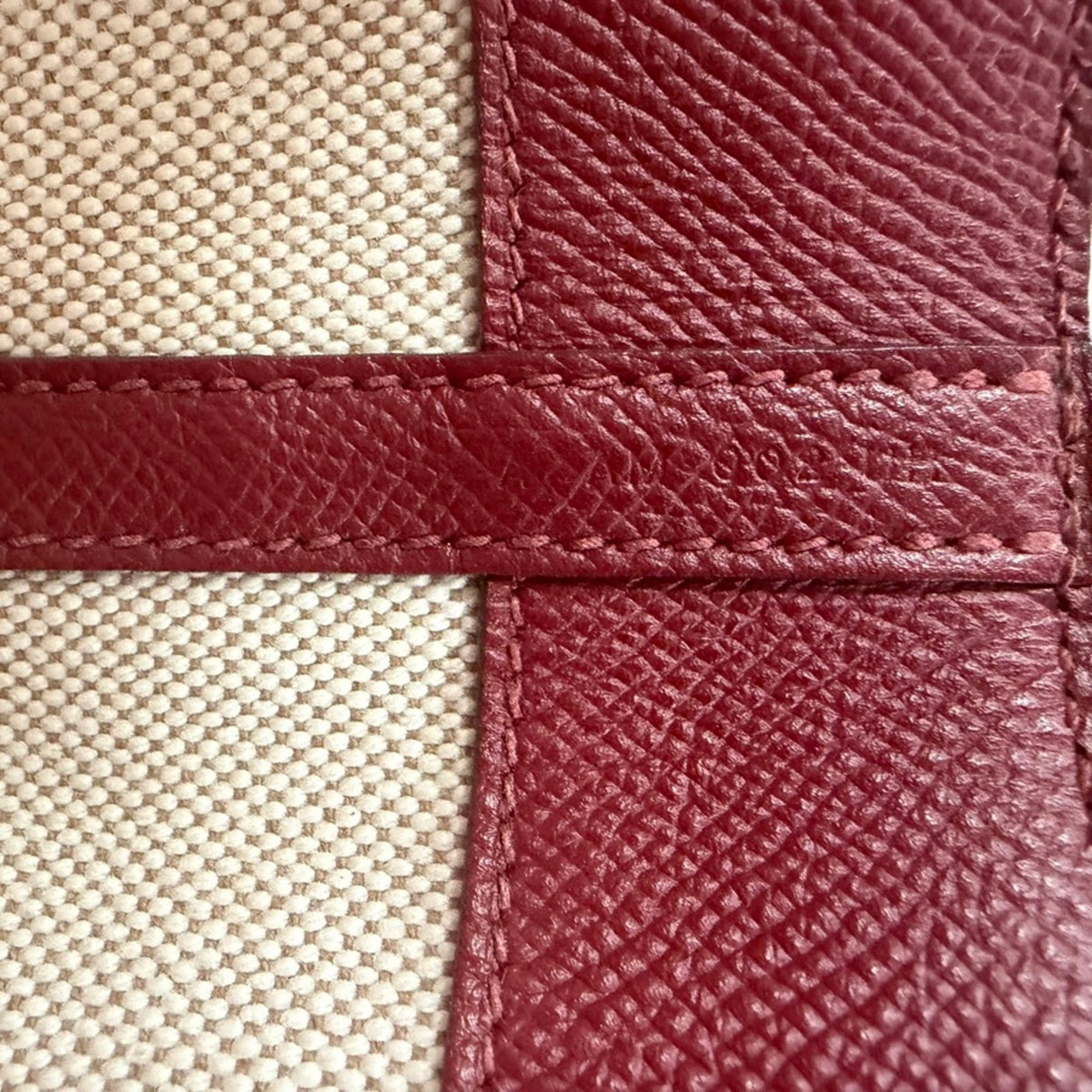 Hermes Blue Agate Rouge Grenat Evercalf Leather Epsom Leather Handbag (Pre-Owned)