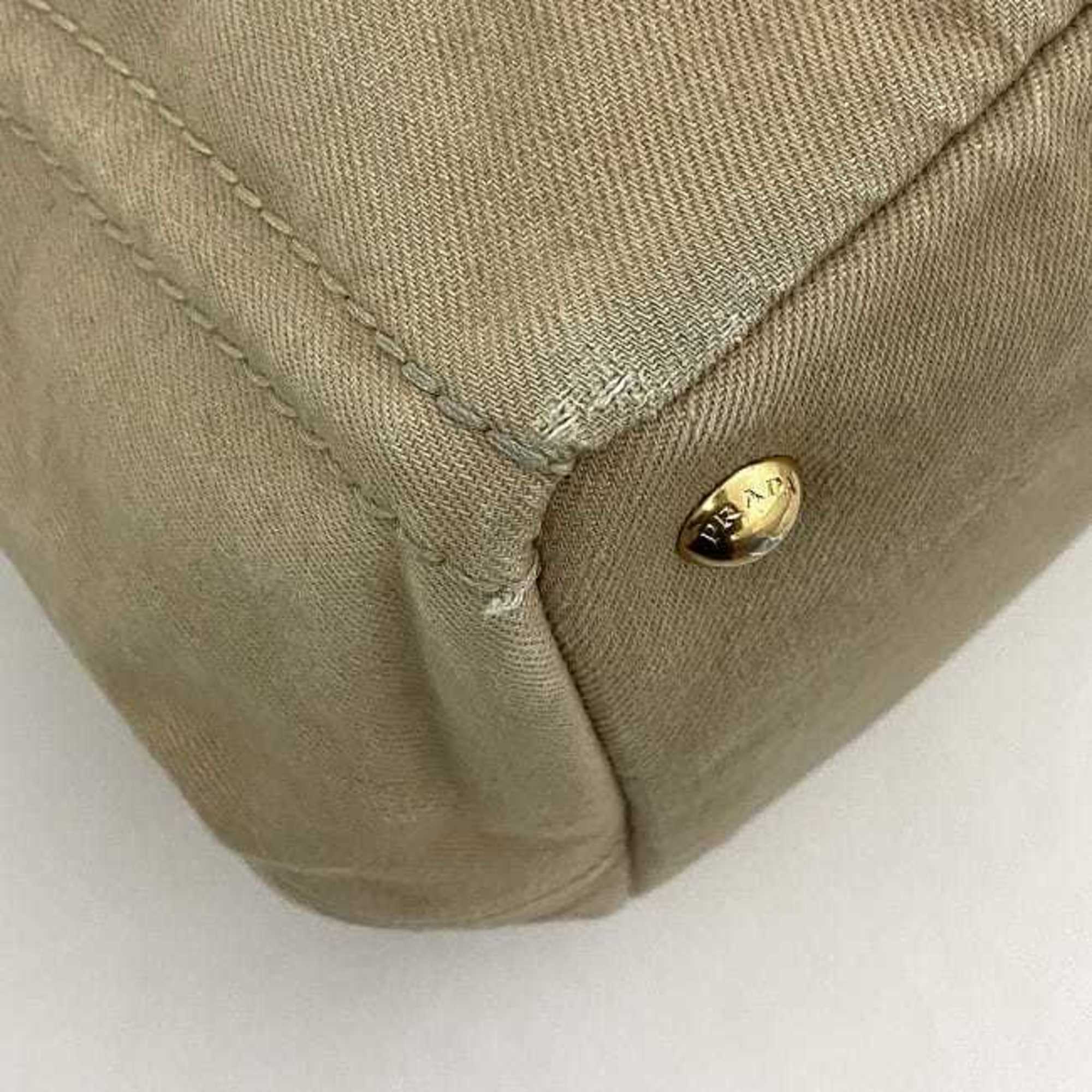 Prada Beige Canapa Handbag Tote Bag (Pre-Owned)