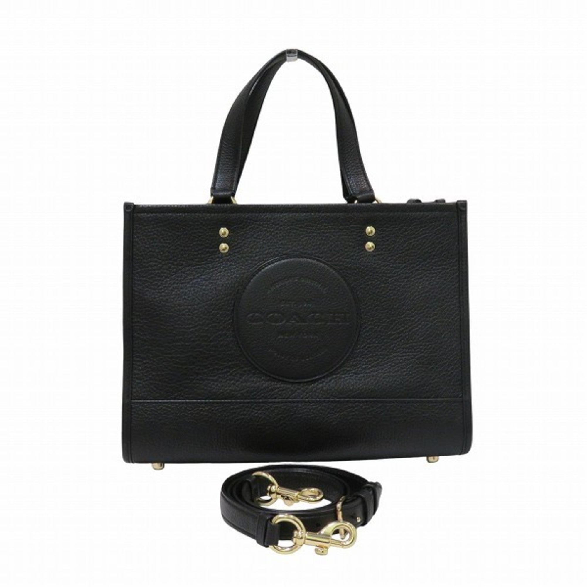 Coach Black Leather Handbag Shoulder Bag (Pre-Owned)