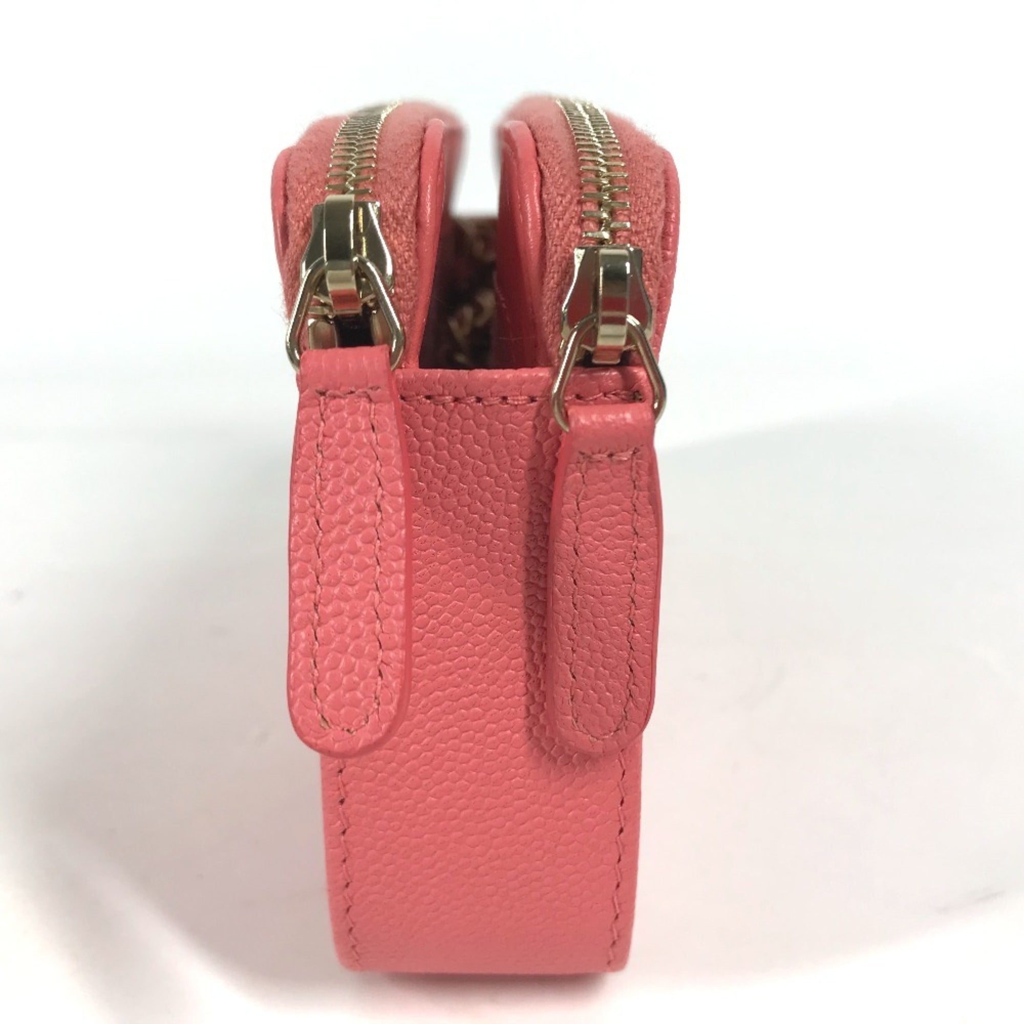 Chanel Boy Chanel Pink Grained Calfskin Chain/Shoulder Wallet (Pre-Owned)