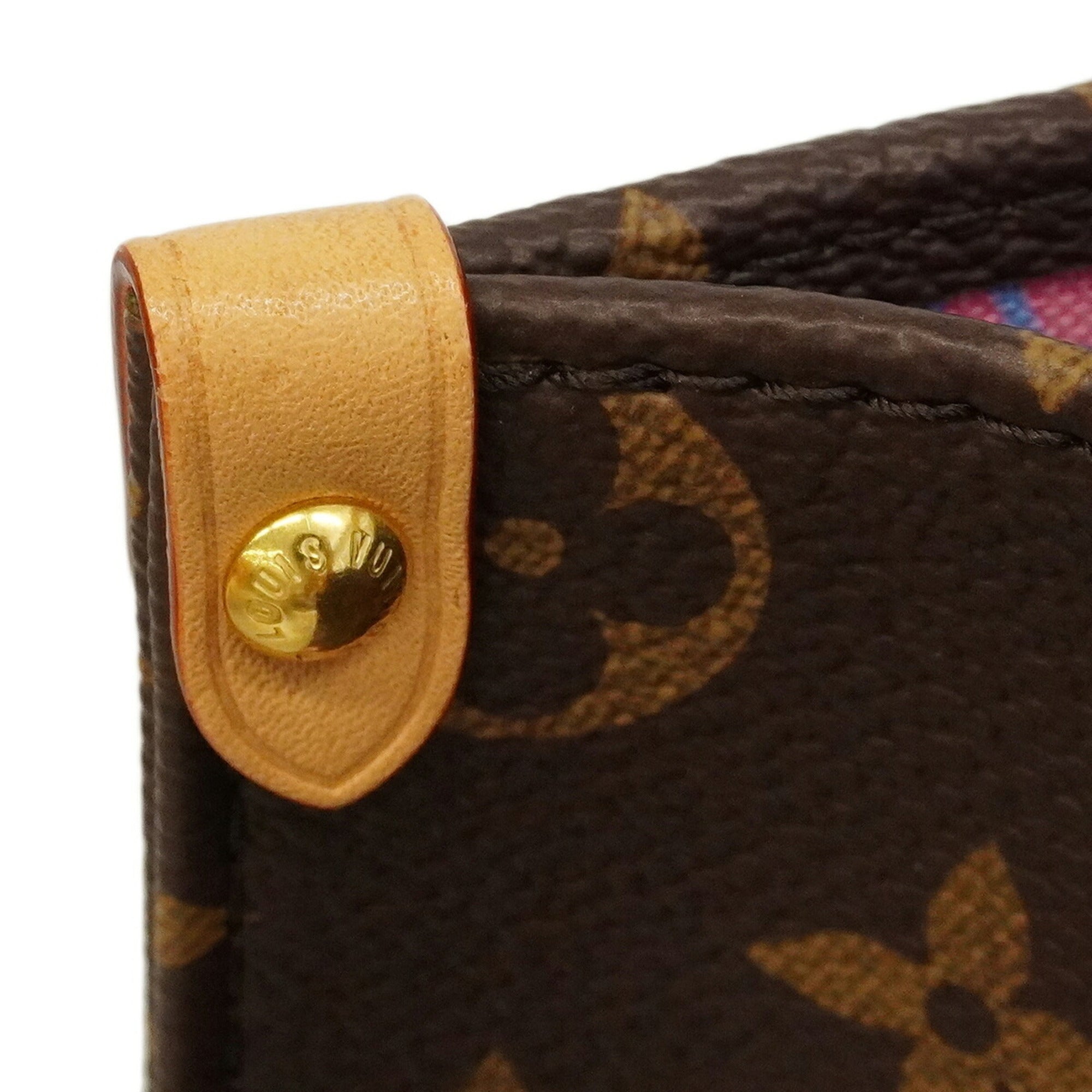 Louis Vuitton Brown Red Color Handbag (Pre-Owned)