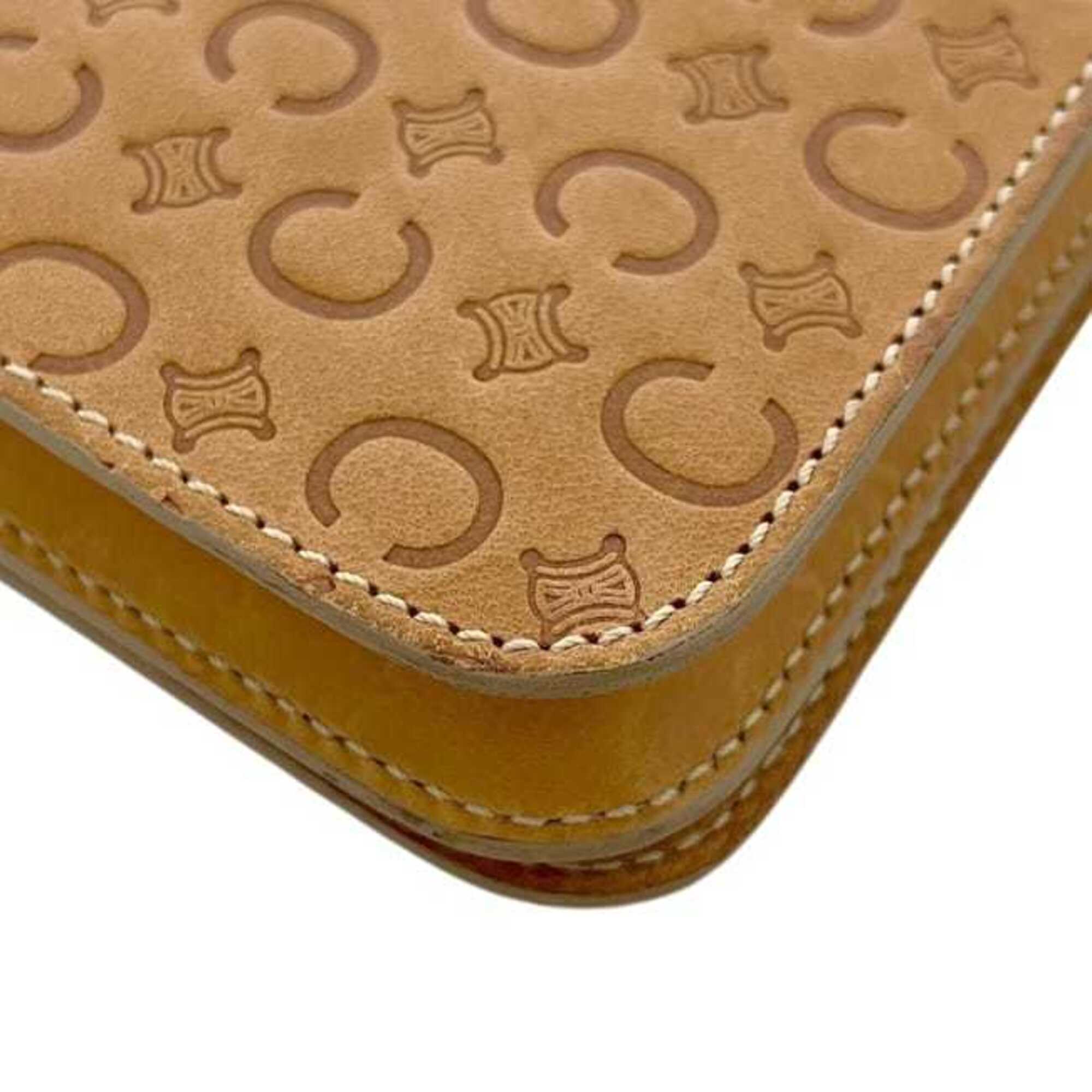 Celine Macadam Beige Leather Shoulder Bag (Pre-Owned)