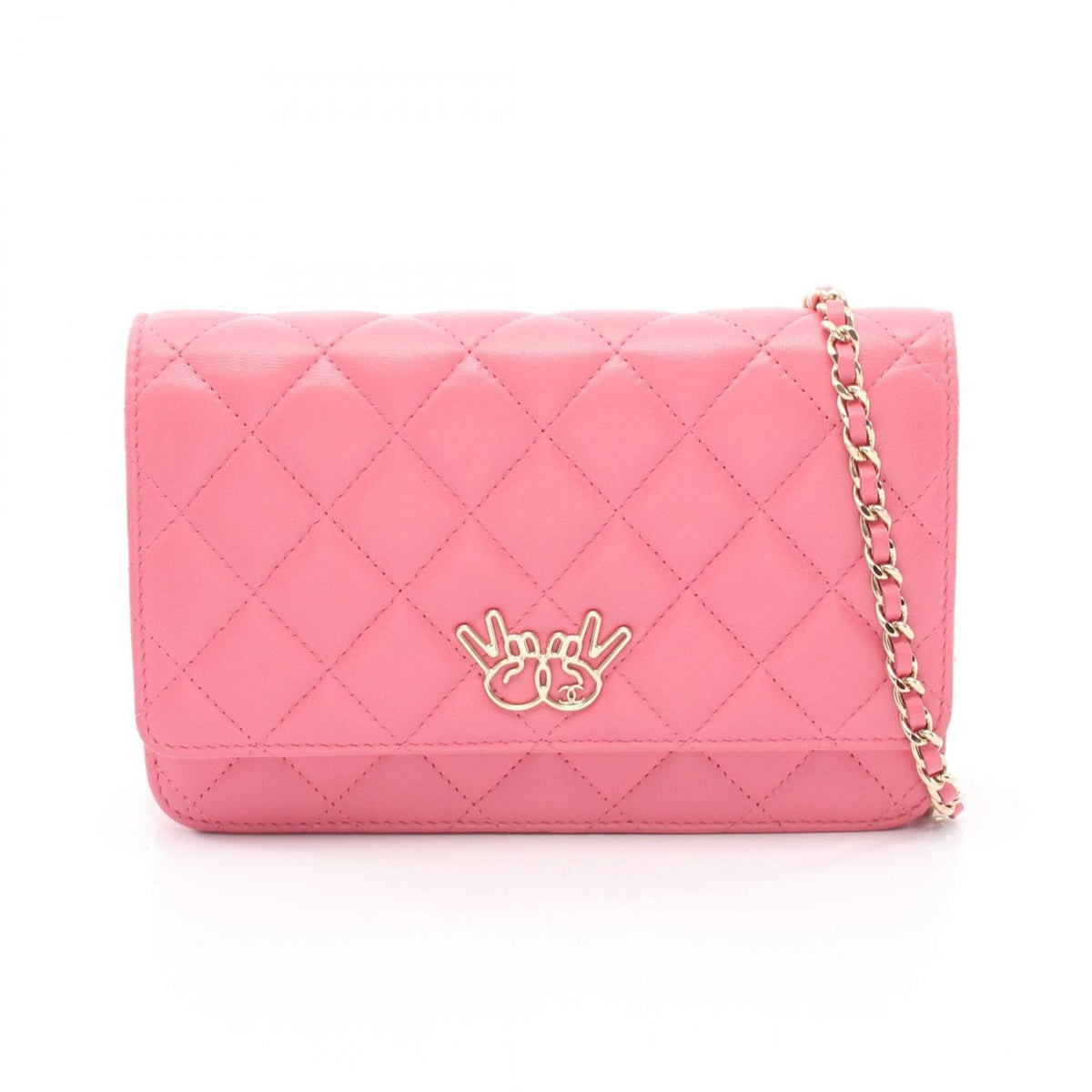 Chanel Pink Leather Handbag Shoulder Bag (Pre-Owned)