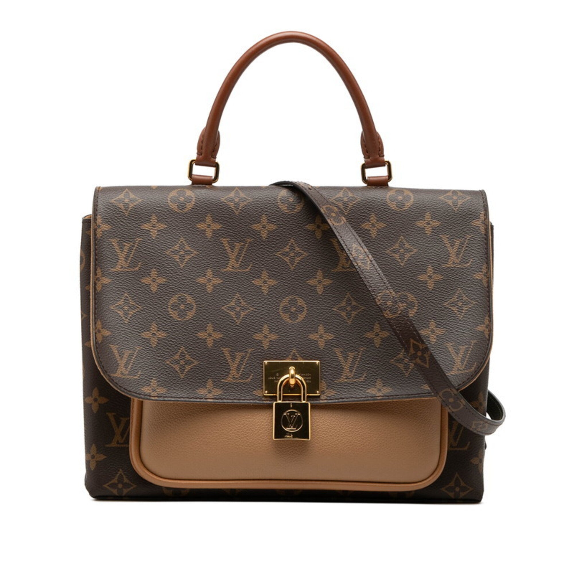 Louis Vuitton Brown Pvc Leather Handbag Shoulder Bag (Pre-Owned)